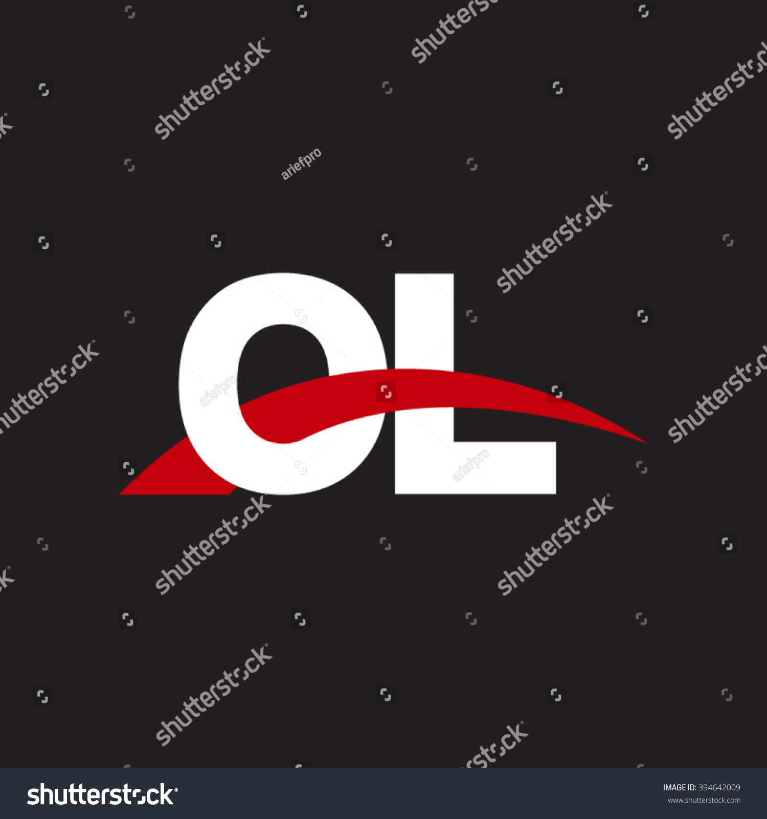 Ol Initial Overlapping Swoosh Letter Logo Stock Vector (Royalty Free ...