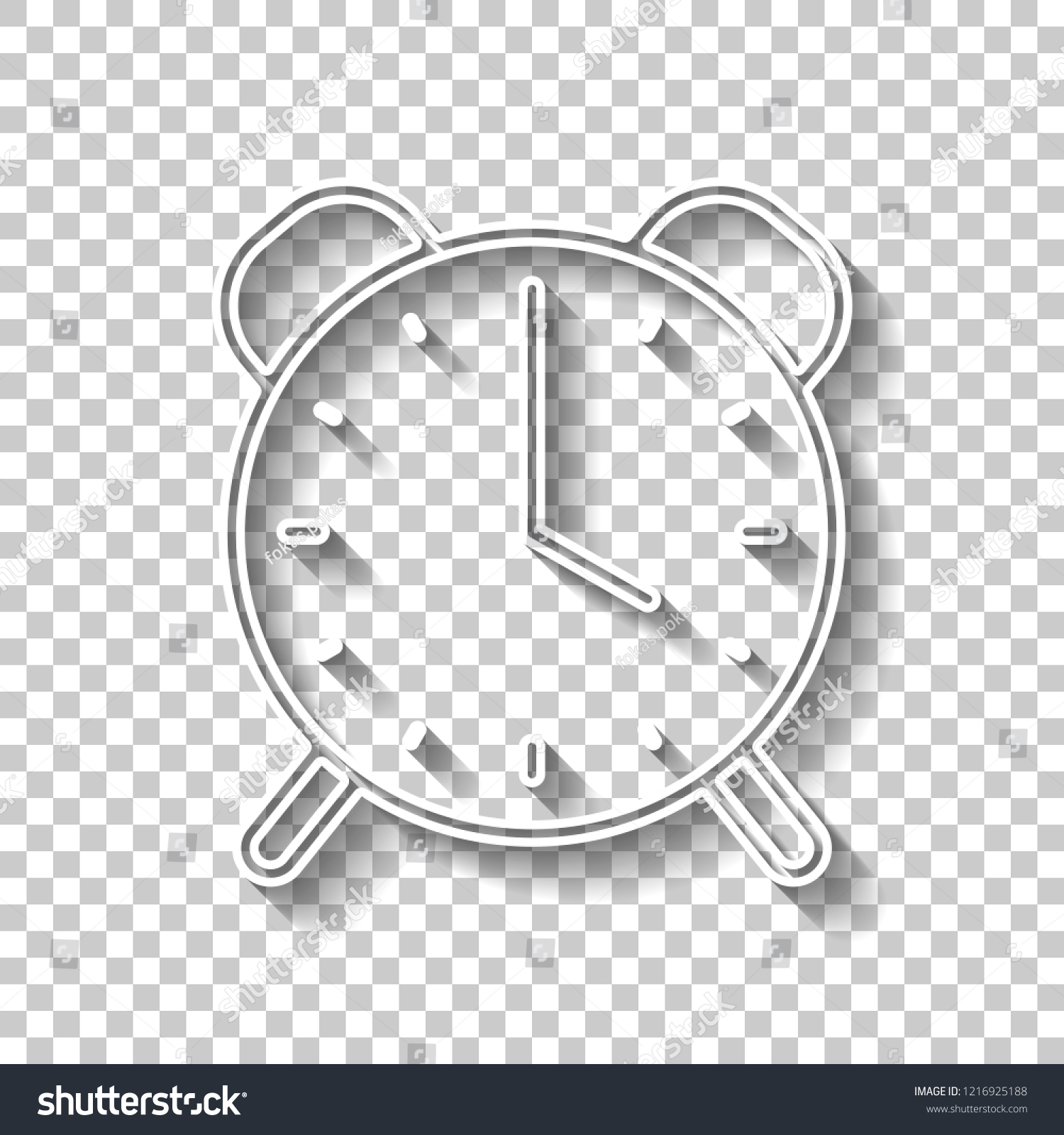Old Alarm Clock Simple Icon Linear Stock Vector Royalty Free 1216925188