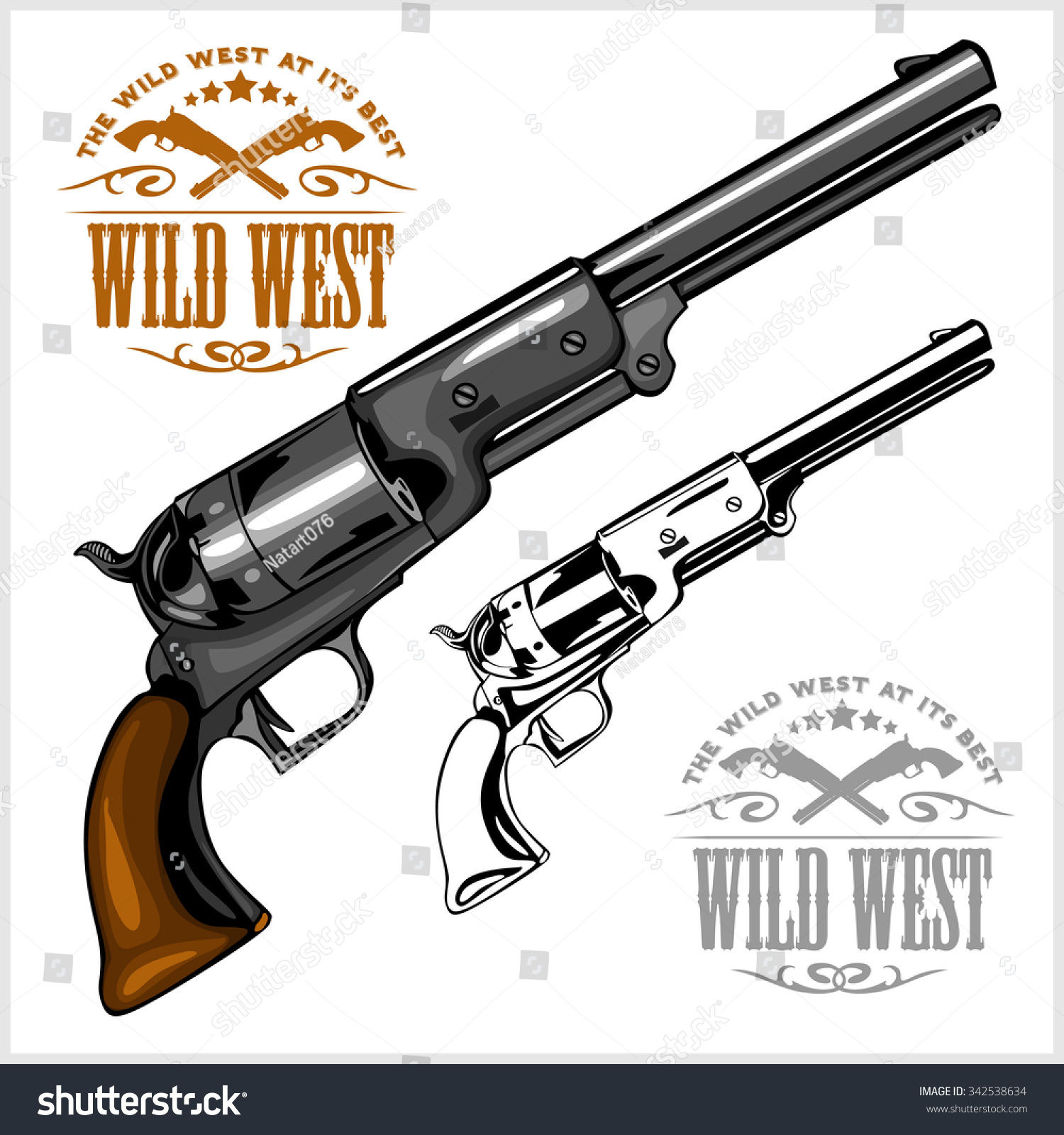 Crossed Revolvers Western - WeSharePics