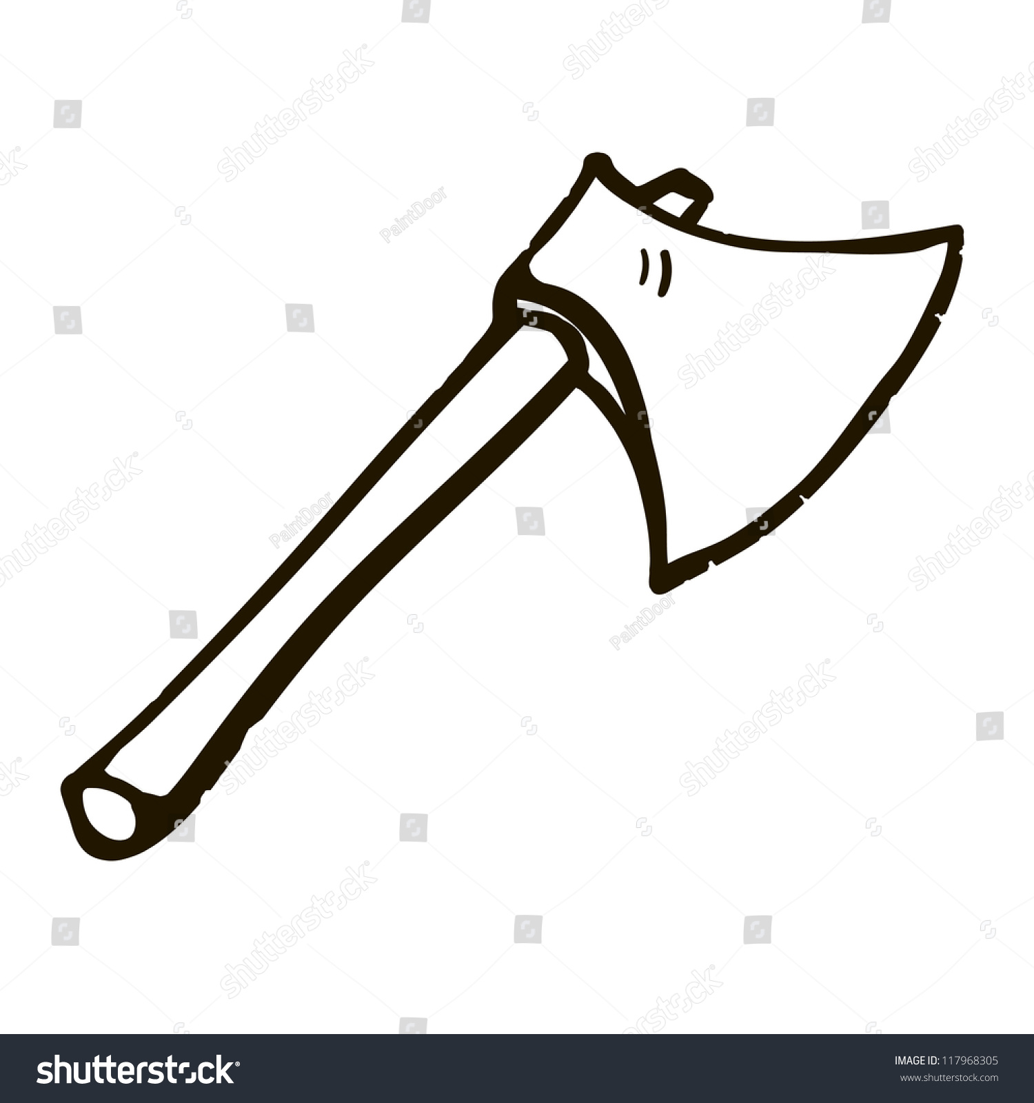 Old Axe Childrens Sketch Stock Vector 117968305 - Shutterstock