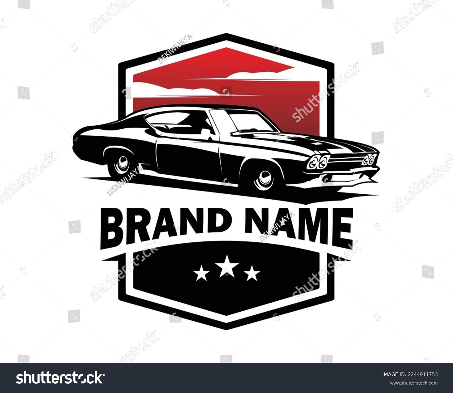SVG of old chevy camaro car logo. view from side isolated white background. Best for badge, emblem, concept, design sticker, t-shirt and auto industry. available in eps 10. svg