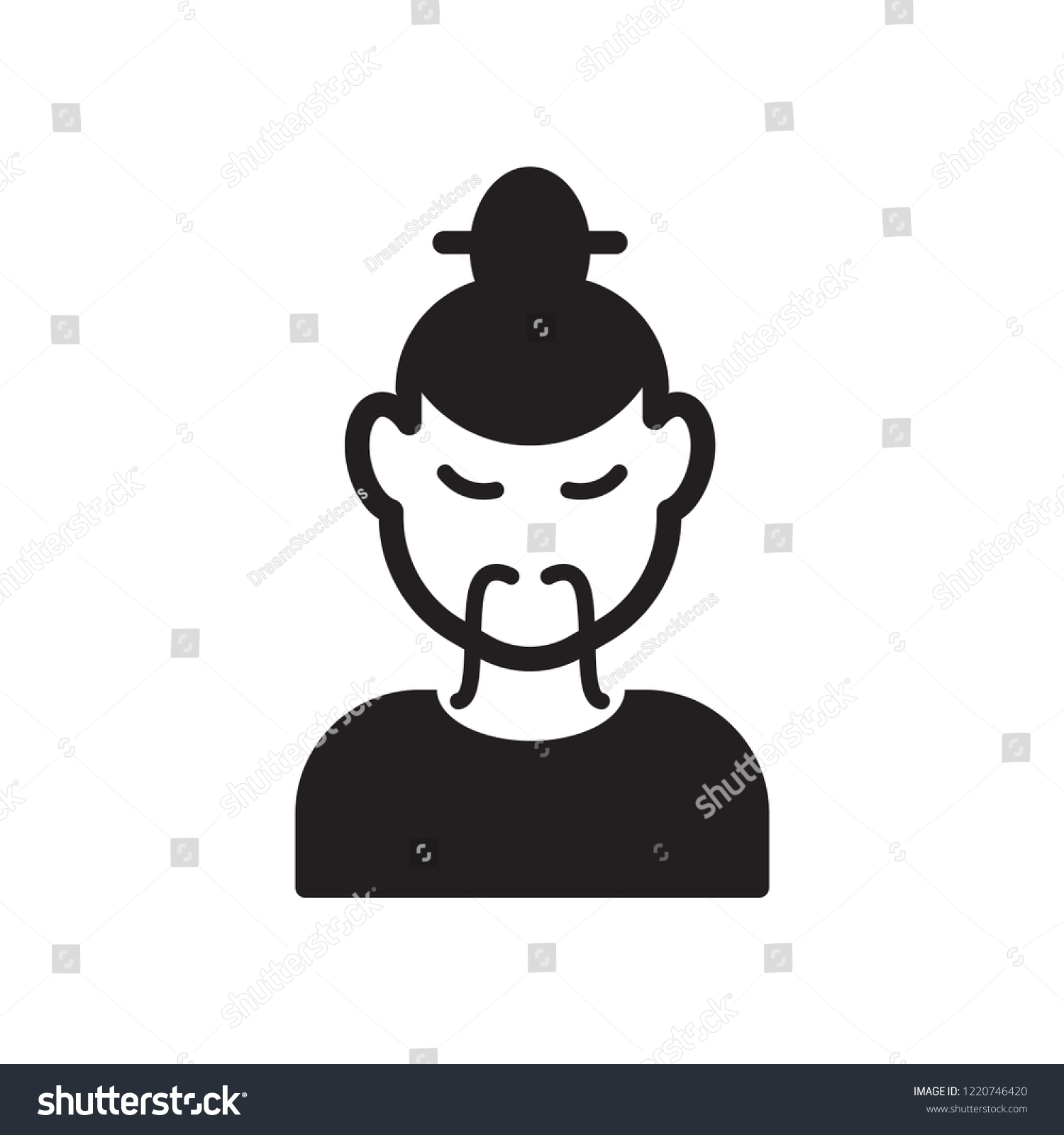 Old Chinese Man Icon Trendy Old Stock Vector (Royalty Free) 1220746420 ...