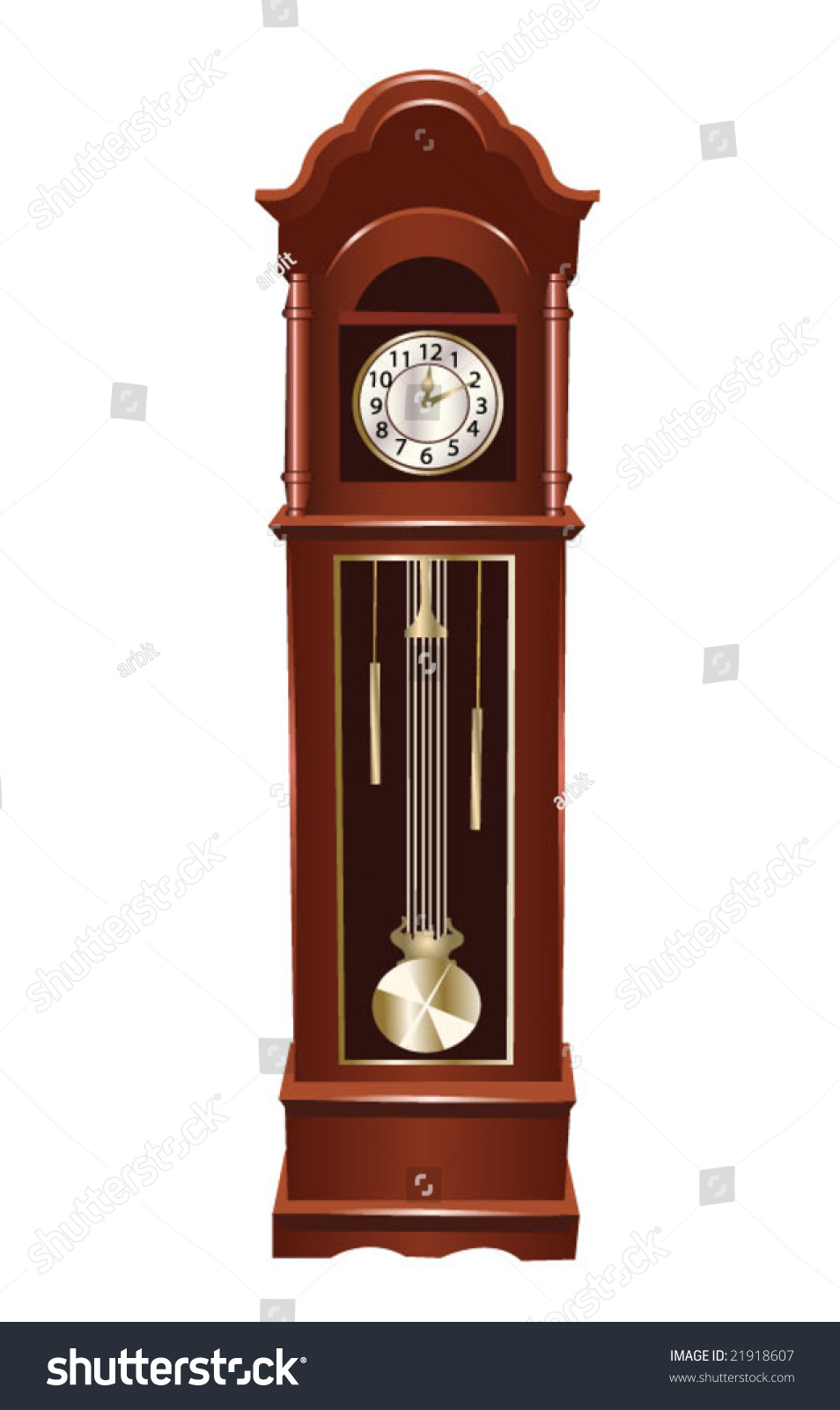 Old Clock Stock Vector 21918607 : Shutterstock