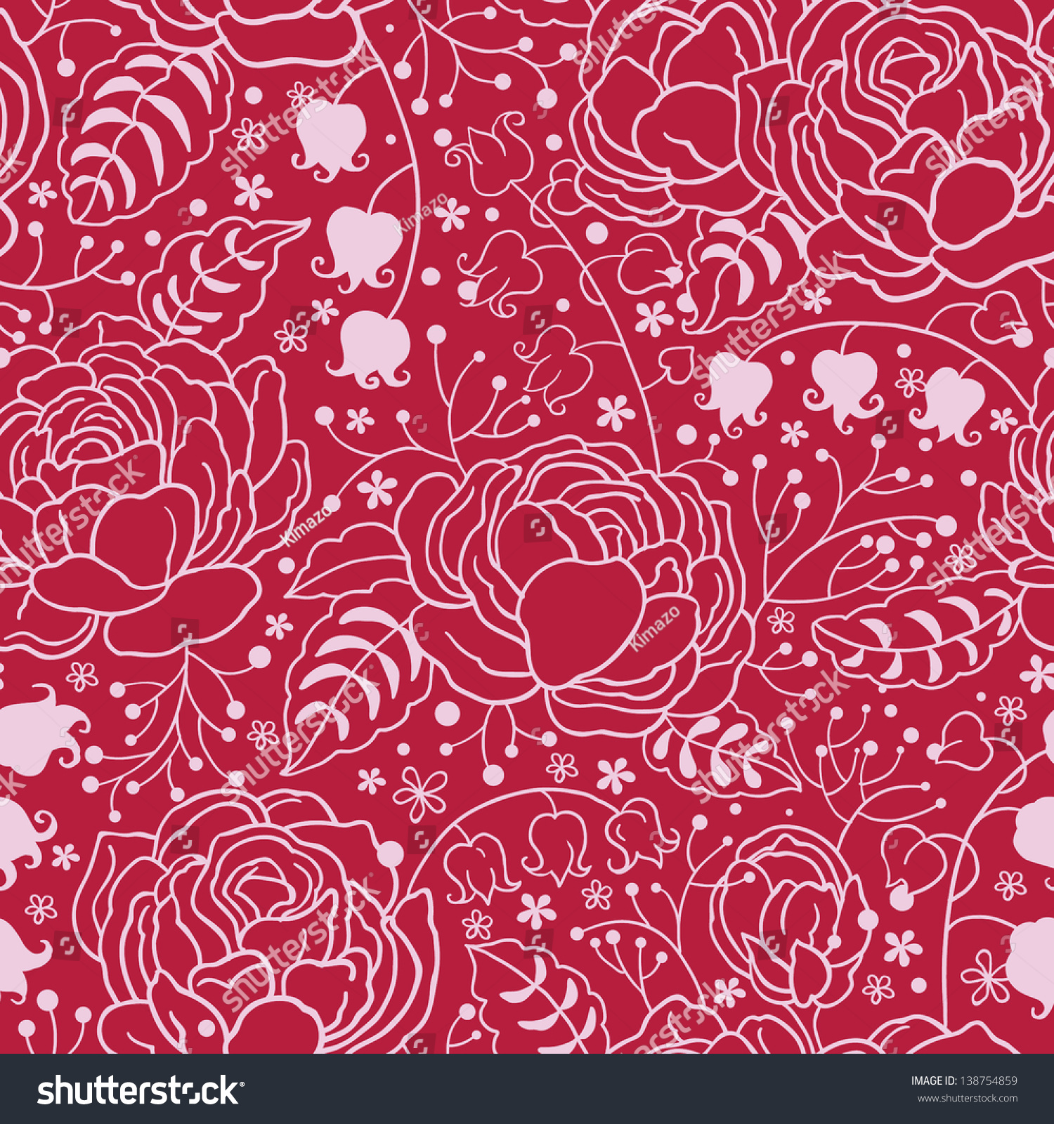 Old English Roses Lace Seamless Pattern. Copy That Square To The Side ...