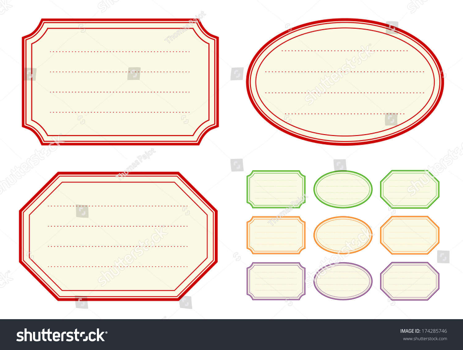 old fashioned jam label templates stock vector royalty free 174285746
