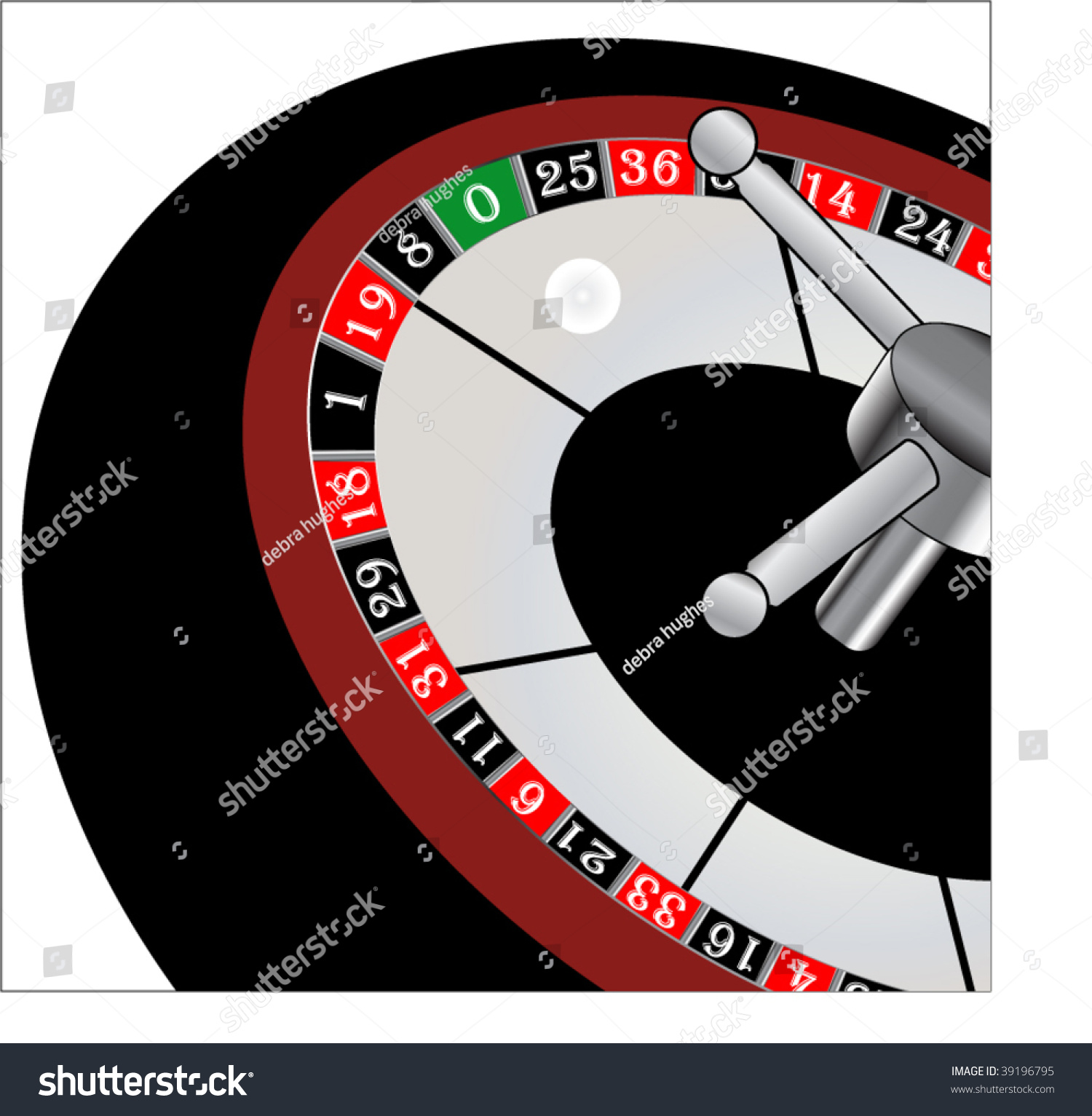 Old Fashioned Roulette Wheel Showing Zero Stock Vector (Royalty Free