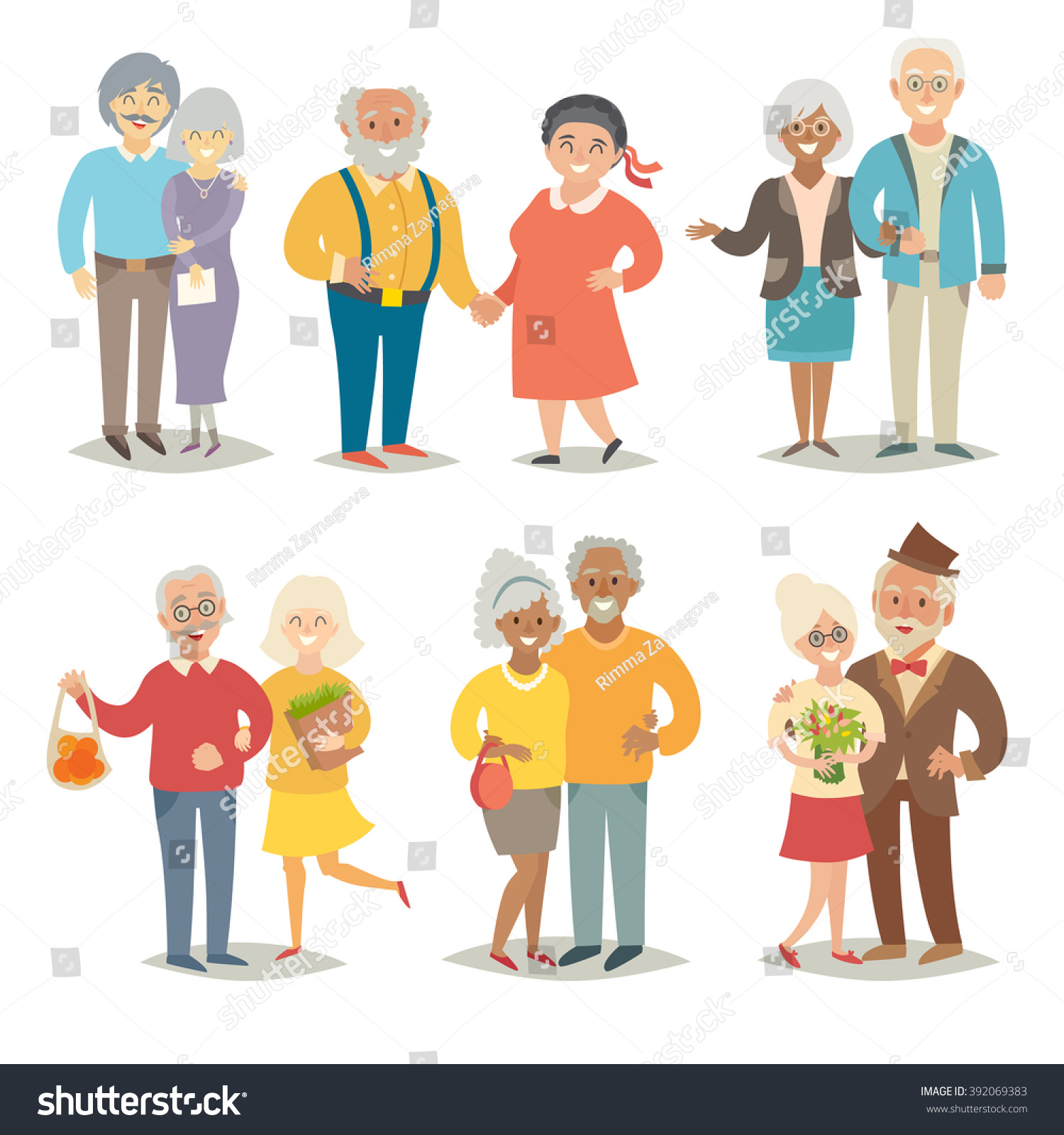 Old Happy Familyasian Eldery Familyplus Size Stock Vector (Royalty Free ...