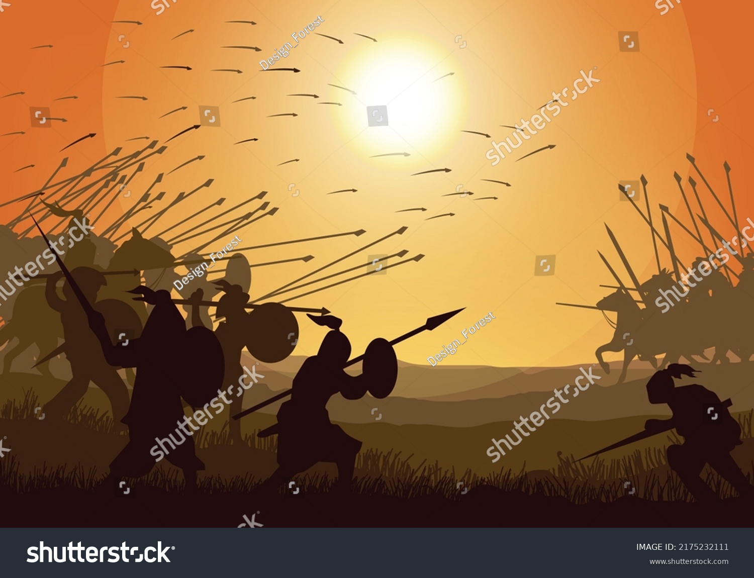 Old History War Illustration Cartoon Vector Stock Vector (Royalty Free ...