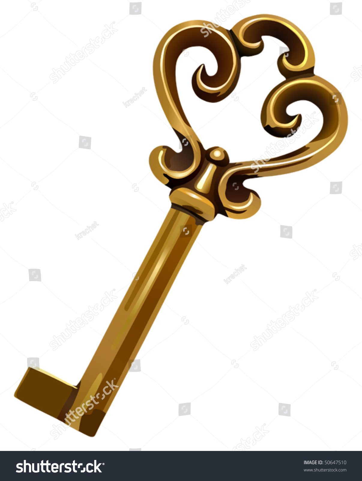 Old Key Vector Illustration Stock Vector 50647510 - Shutterstock