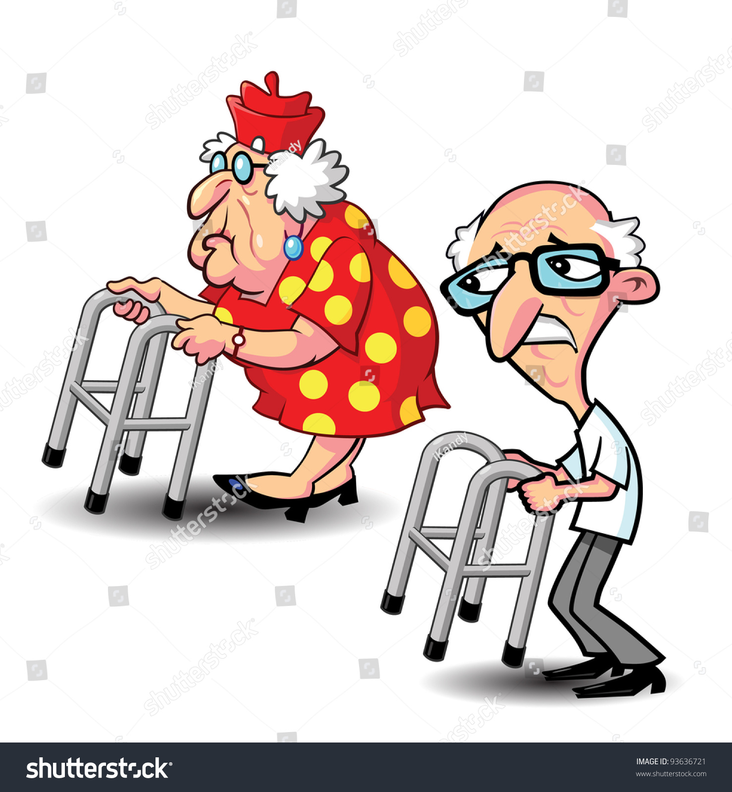 Old Lady Stock Vector 93636721 - Shutterstock