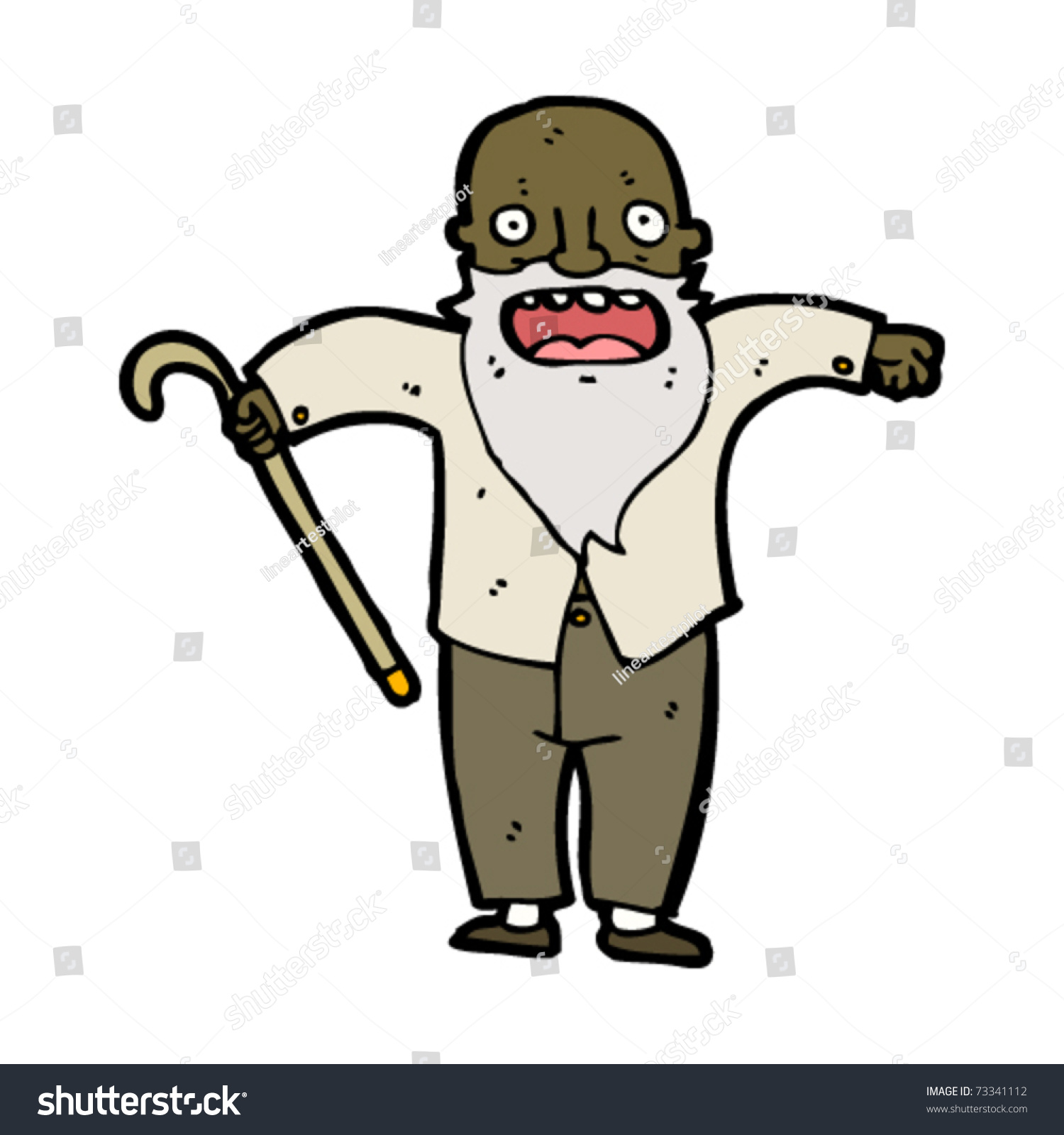 Old Man Cartoon Stock Vector 73341112 - Shutterstock