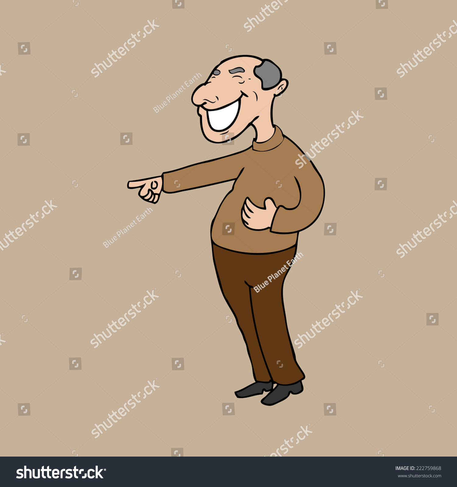 Old Man Laughing Pointing Cartoon Vector Stock Vector (Royalty Free ...