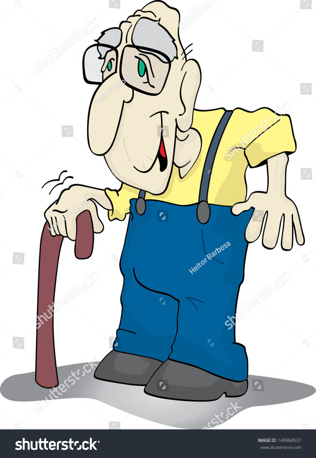 Old Man Cane Stock Vector 149984537 - Shutterstock