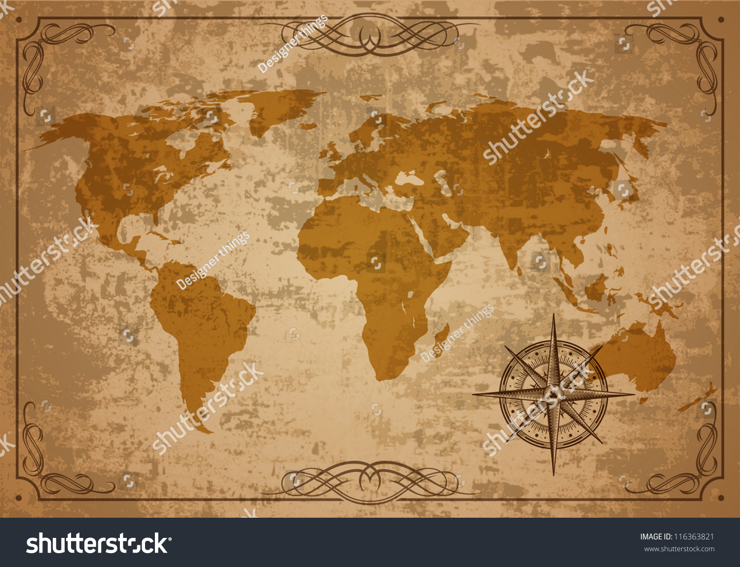 SVG of Old Map. Vector Paper texture. svg