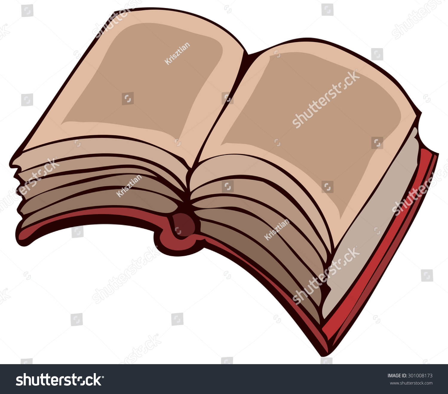 Old Open Book Vector Illustration Stock Vector (Royalty Free) 301008173