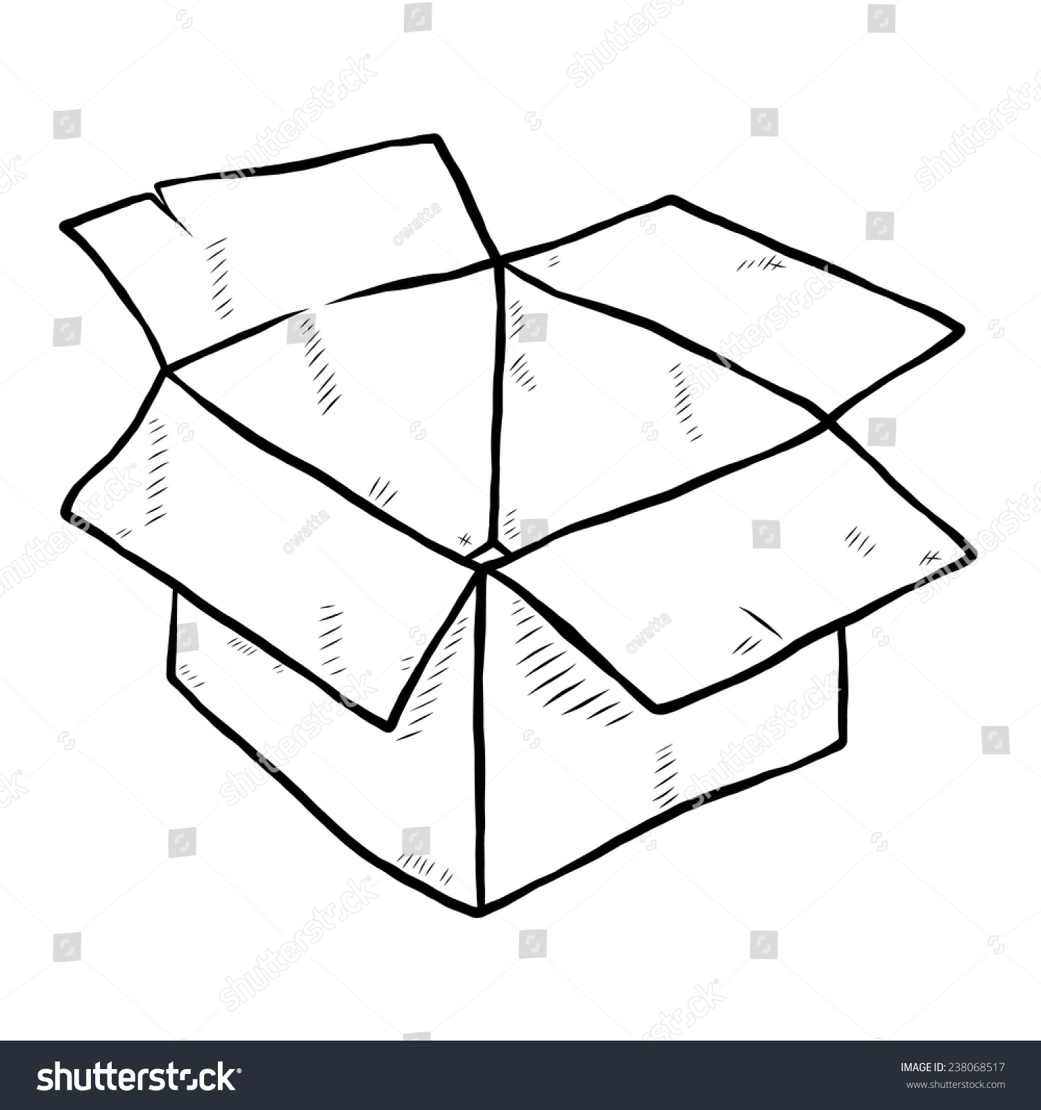 Old Paper Box Cartoon Vector Illustration Stock Vector (Royalty Free ...