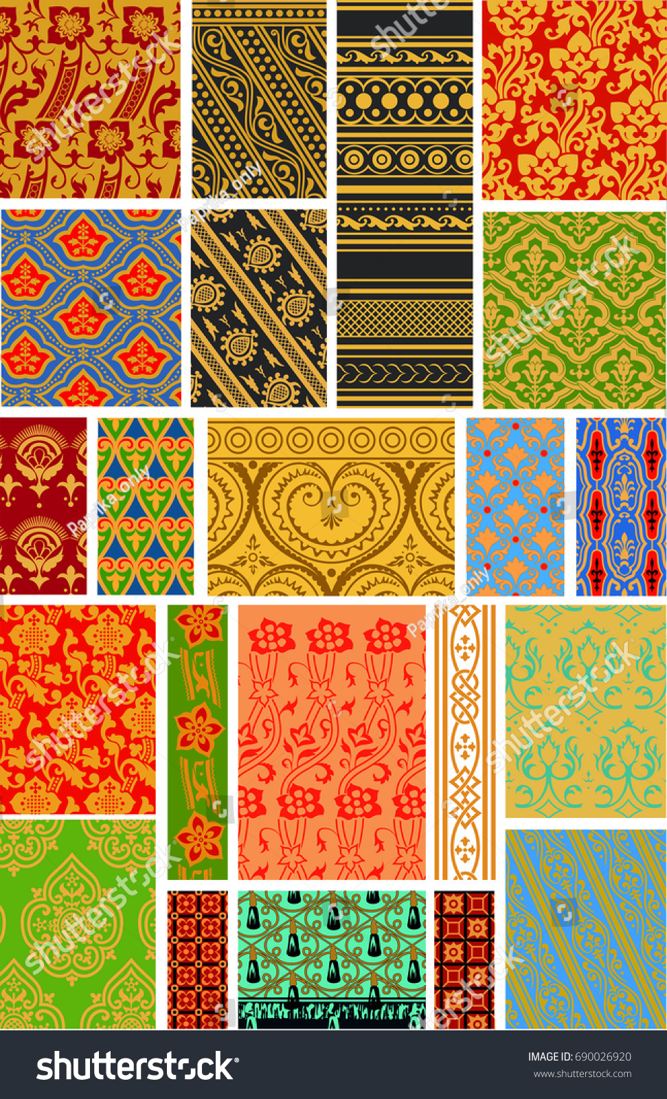 Old Patterns Collection Stock Vector (Royalty Free) 690026920