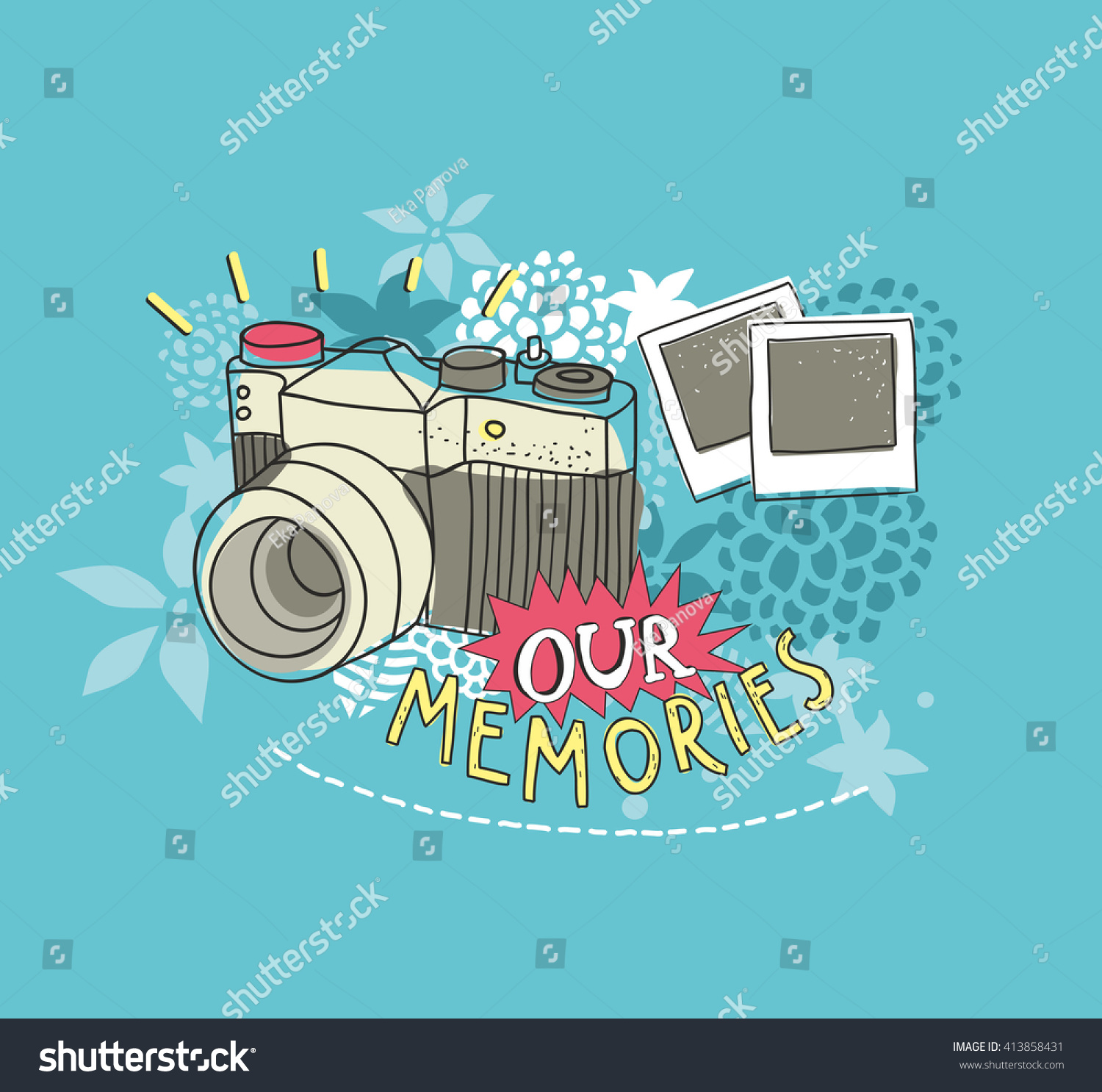 Old Photo Camera Print Vector Illustration Stock Vector (Royalty Free ...