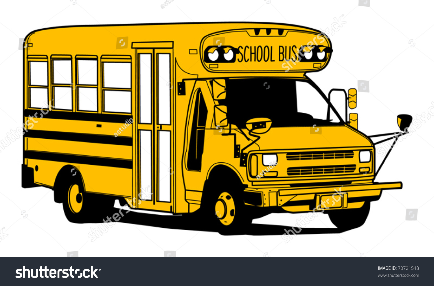 Old School Bus Drawing