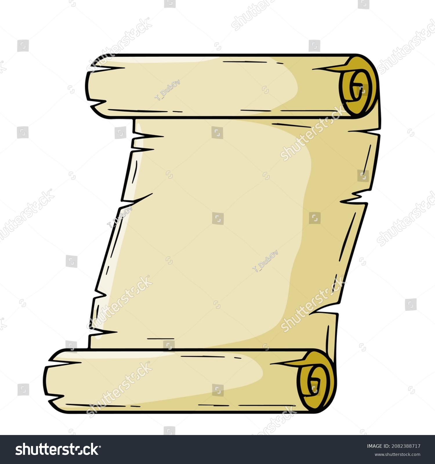 Old Scroll Template Antique Text Medieval Stock Vector (Royalty Free