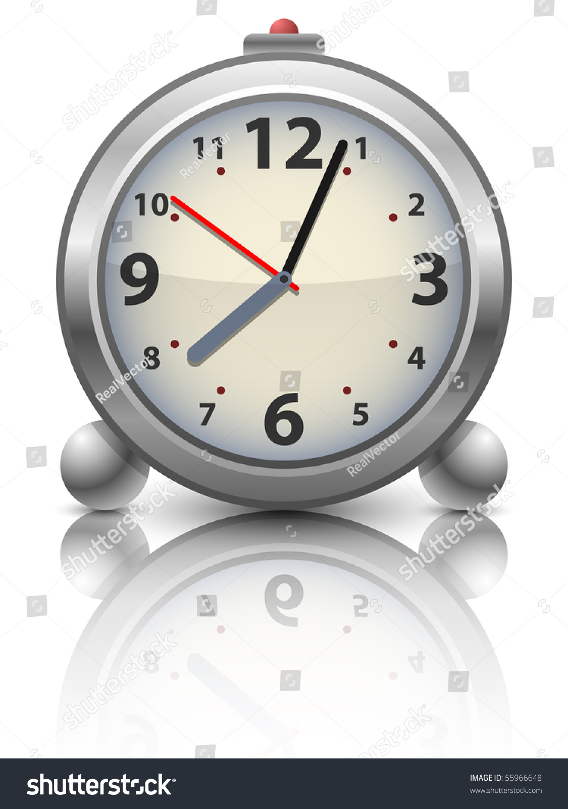 Old Time Analog Alarm Clock Vector Stock Vector Royalty Free 55966648