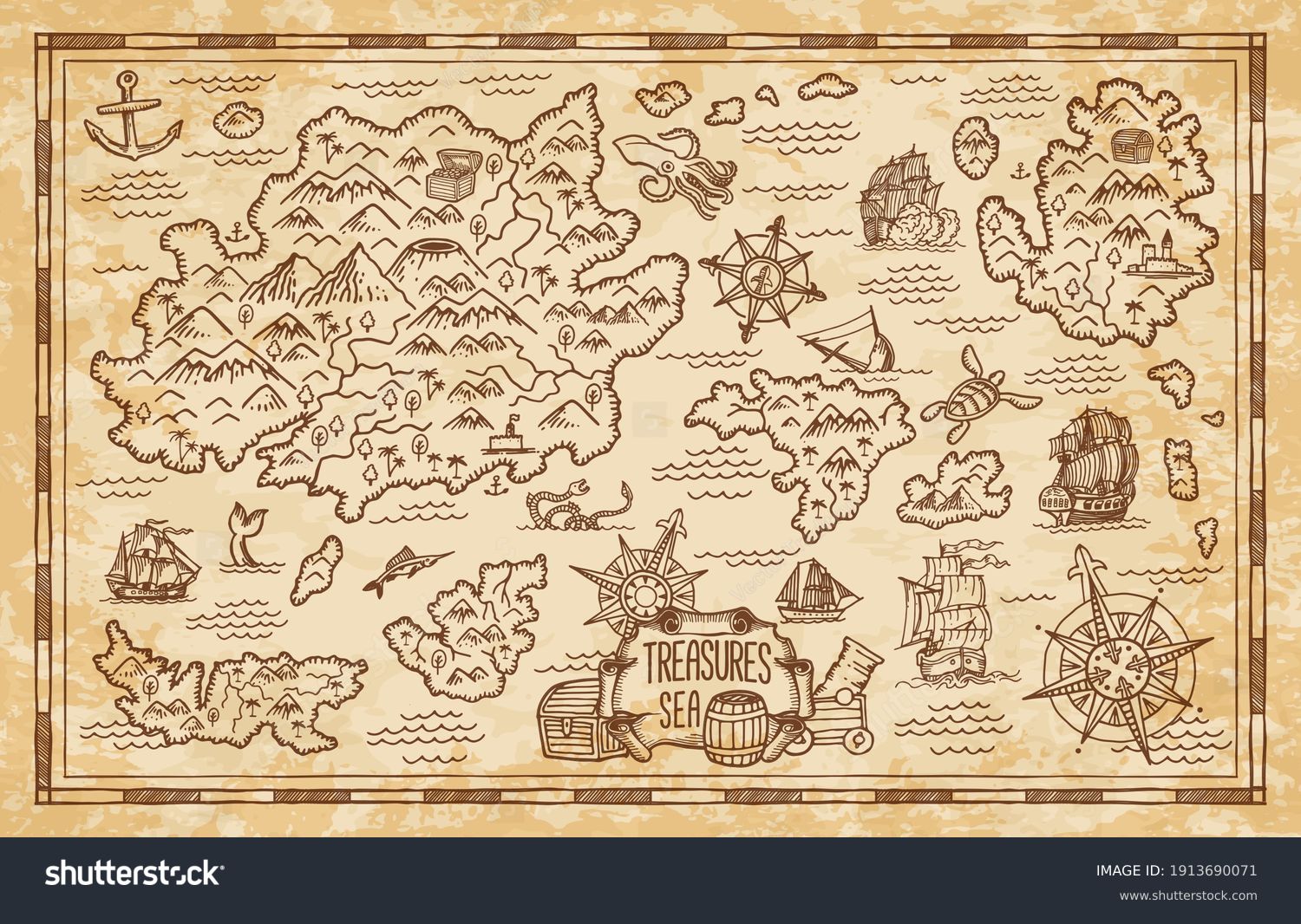 33,384 Old sea maps Images, Stock Photos & Vectors | Shutterstock