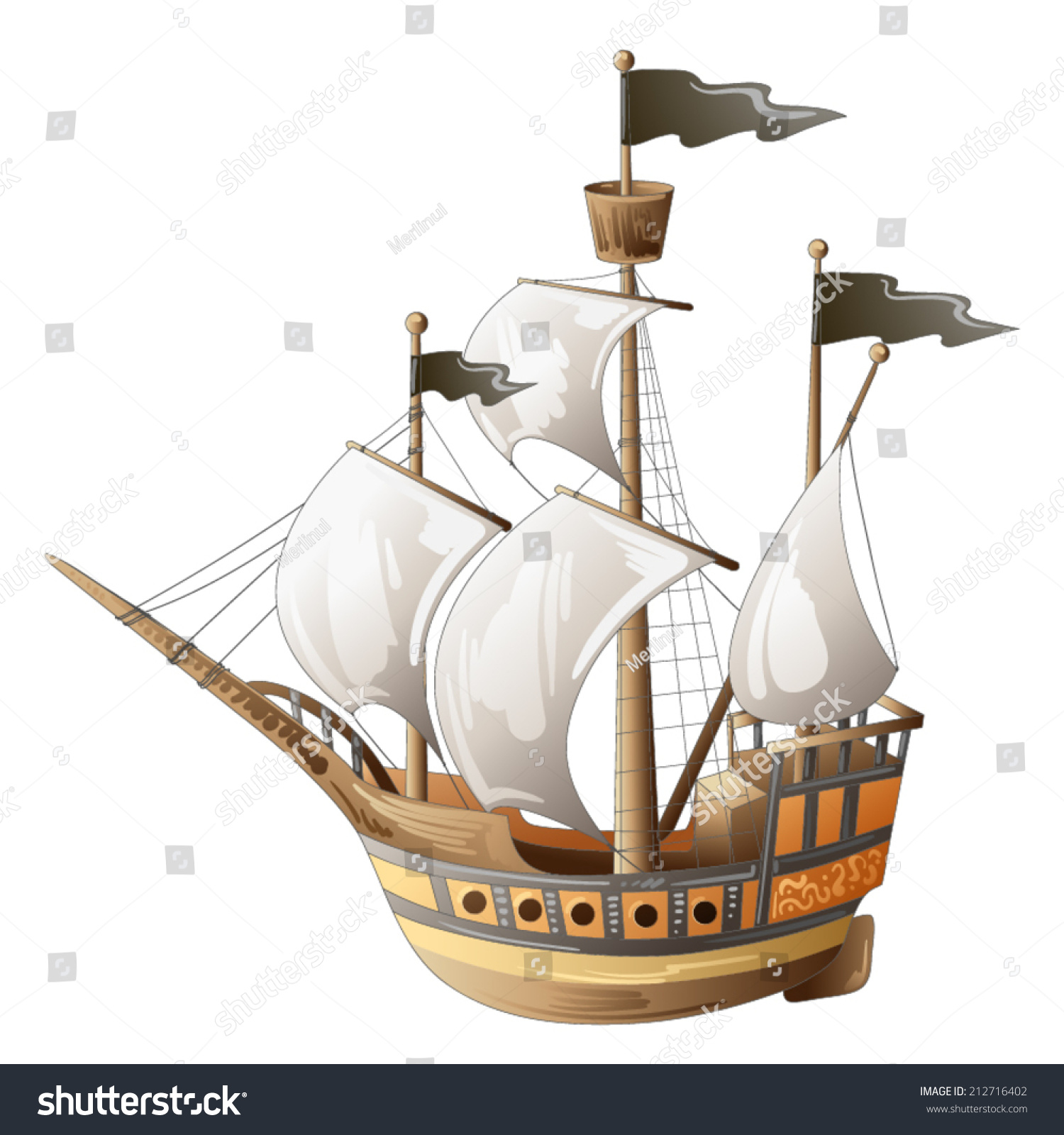 Old Vessel Stock Vector (Royalty Free) 212716402 | Shutterstock