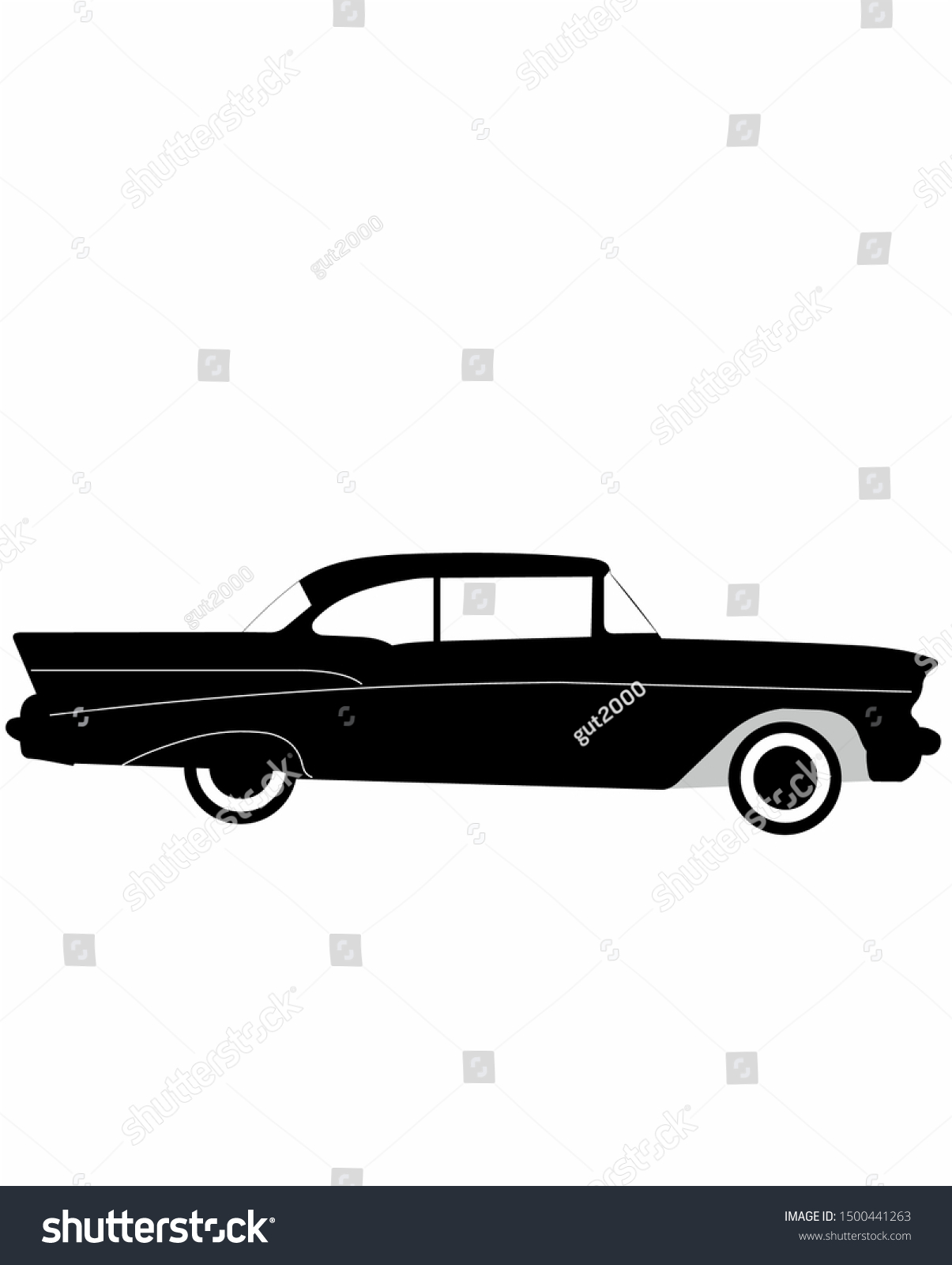 SVG of Old vintage american dream car 1957 chevy bel air svg