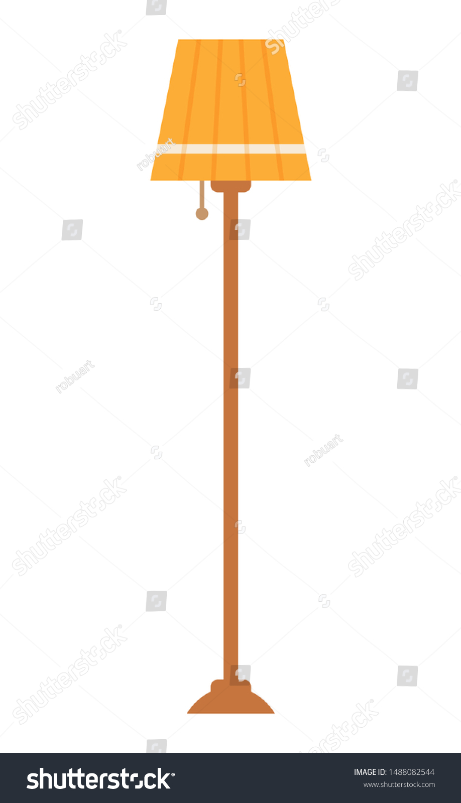 retro orange floor lamp