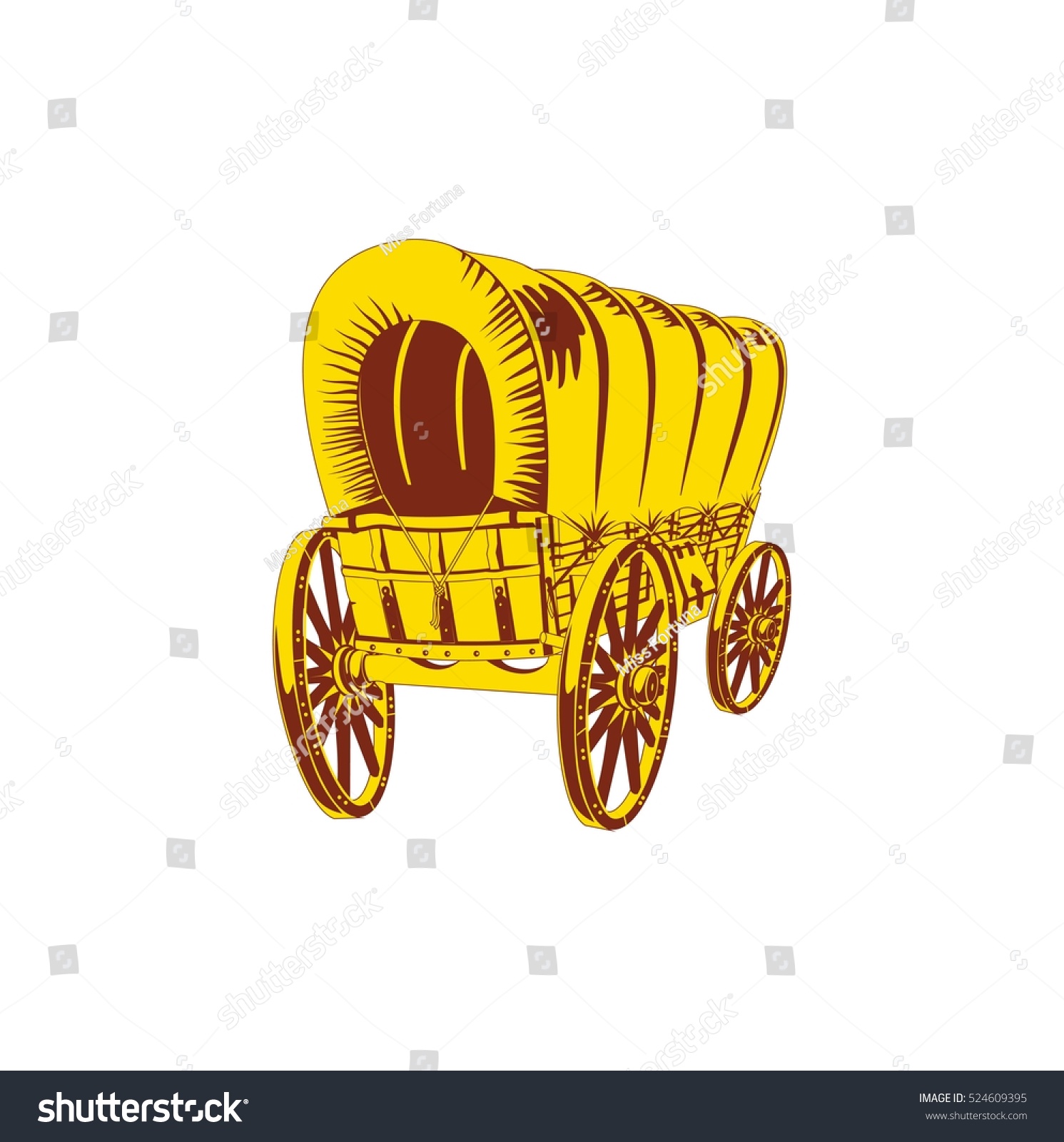 SVG of Old wagon. Flat style. Vector illustration svg