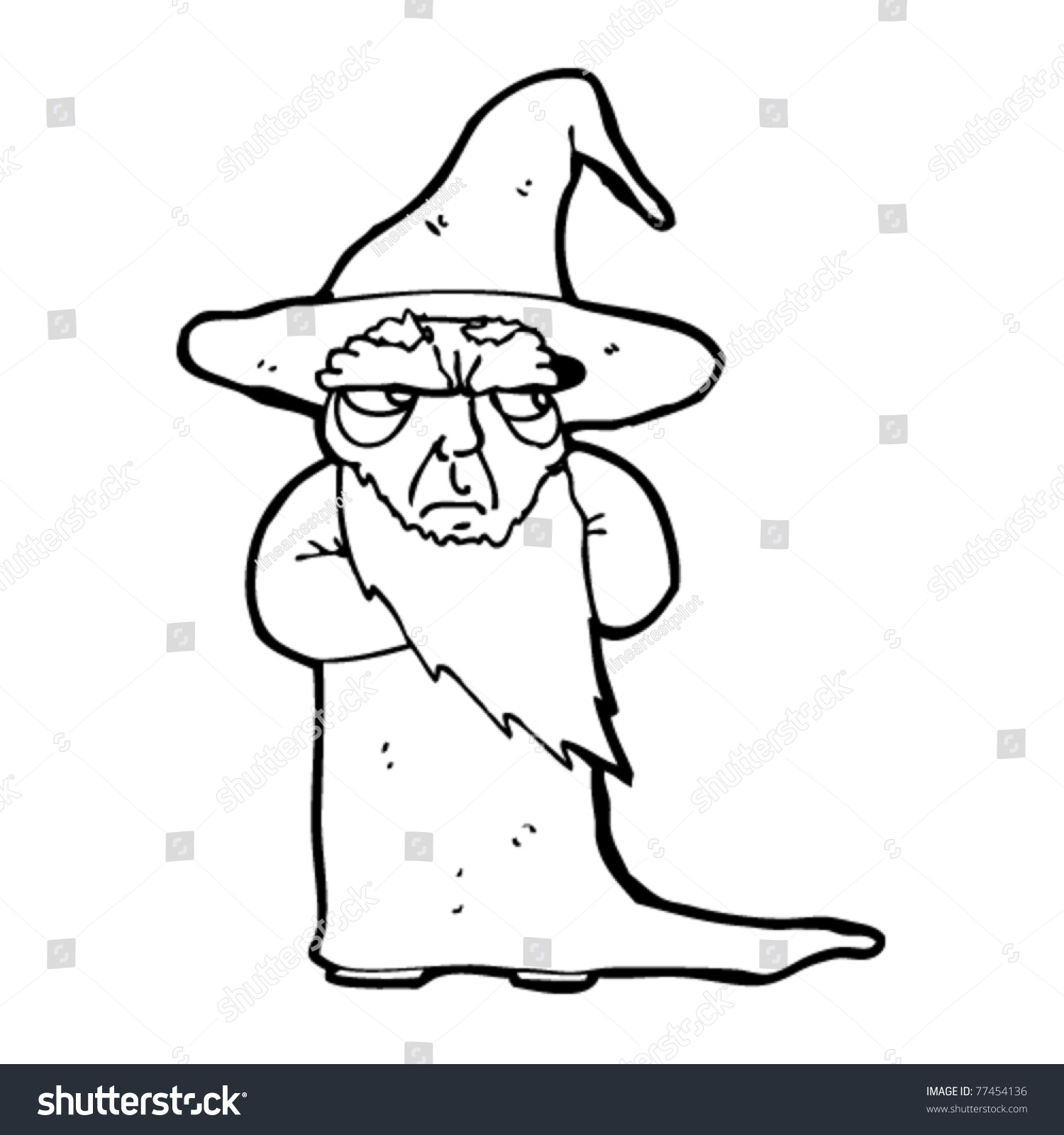 Old Wizard Cartoon Stock Vector 77454136 - Shutterstock