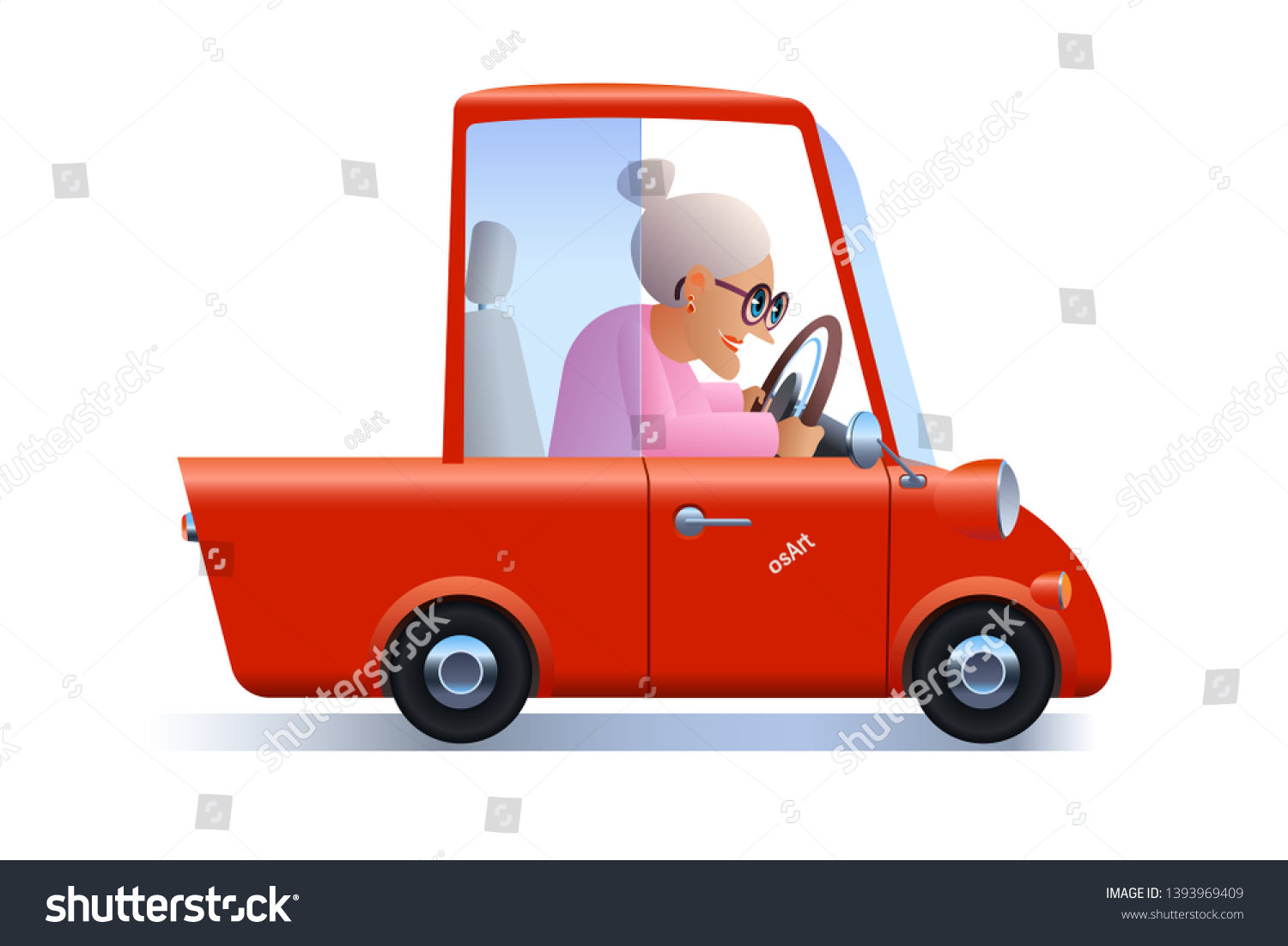 648 Driver old woman Stock Illustrations, Images & Vectors | Shutterstock