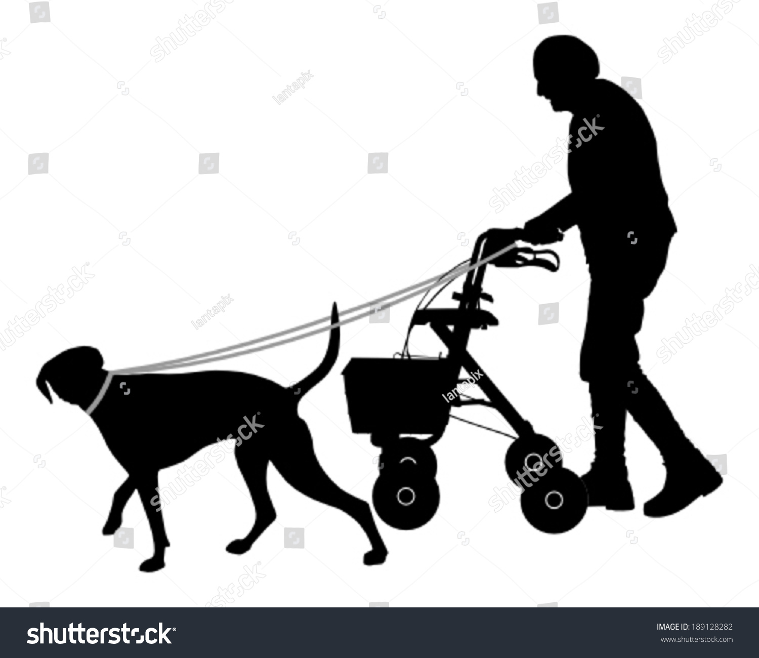 old-woman-dog-stock-vector-royalty-free-189128282-shutterstock