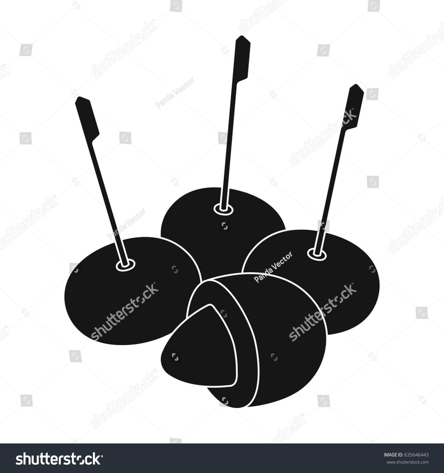SVG of Olive with a stone on a stick.Olives single icon in black style vector symbol stock illustration web. svg