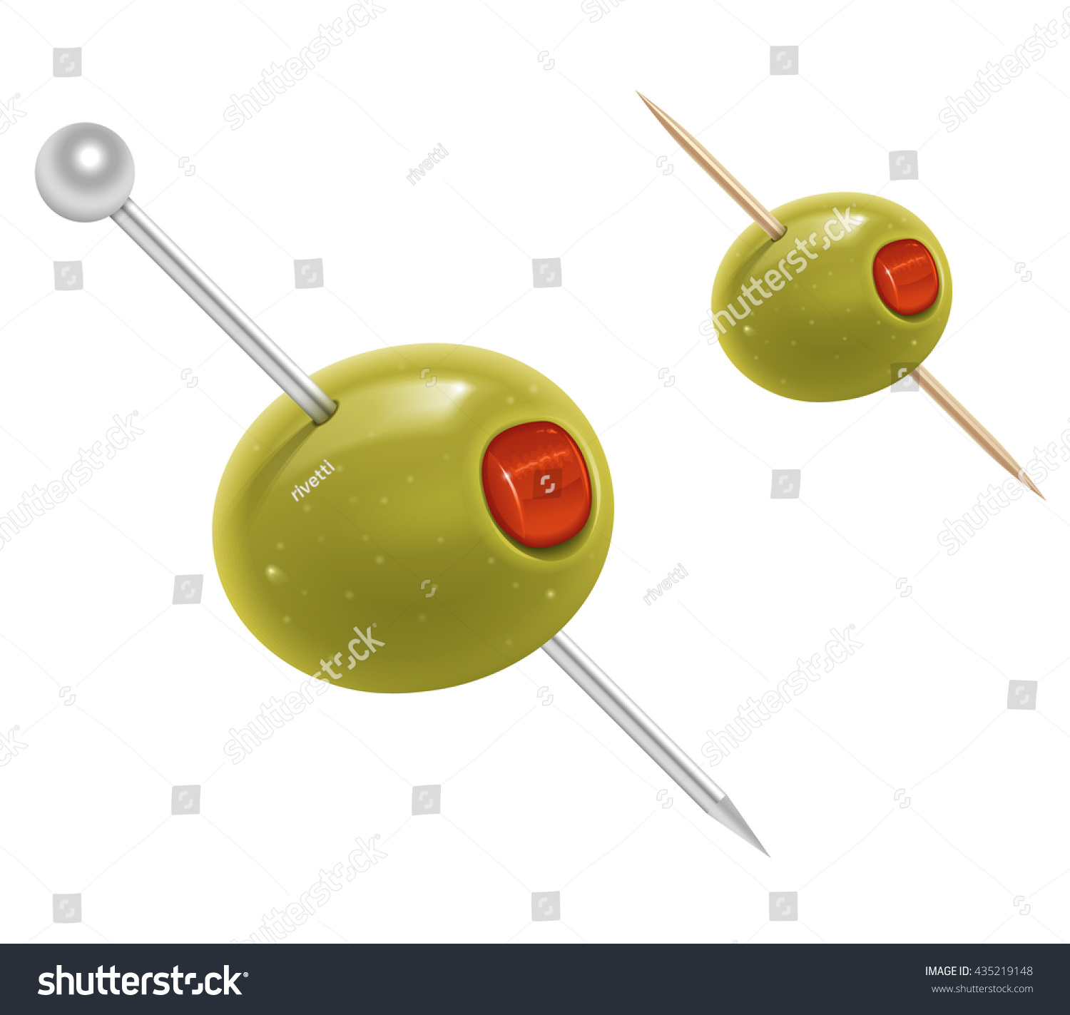 SVG of Olives on cocktail sticks svg