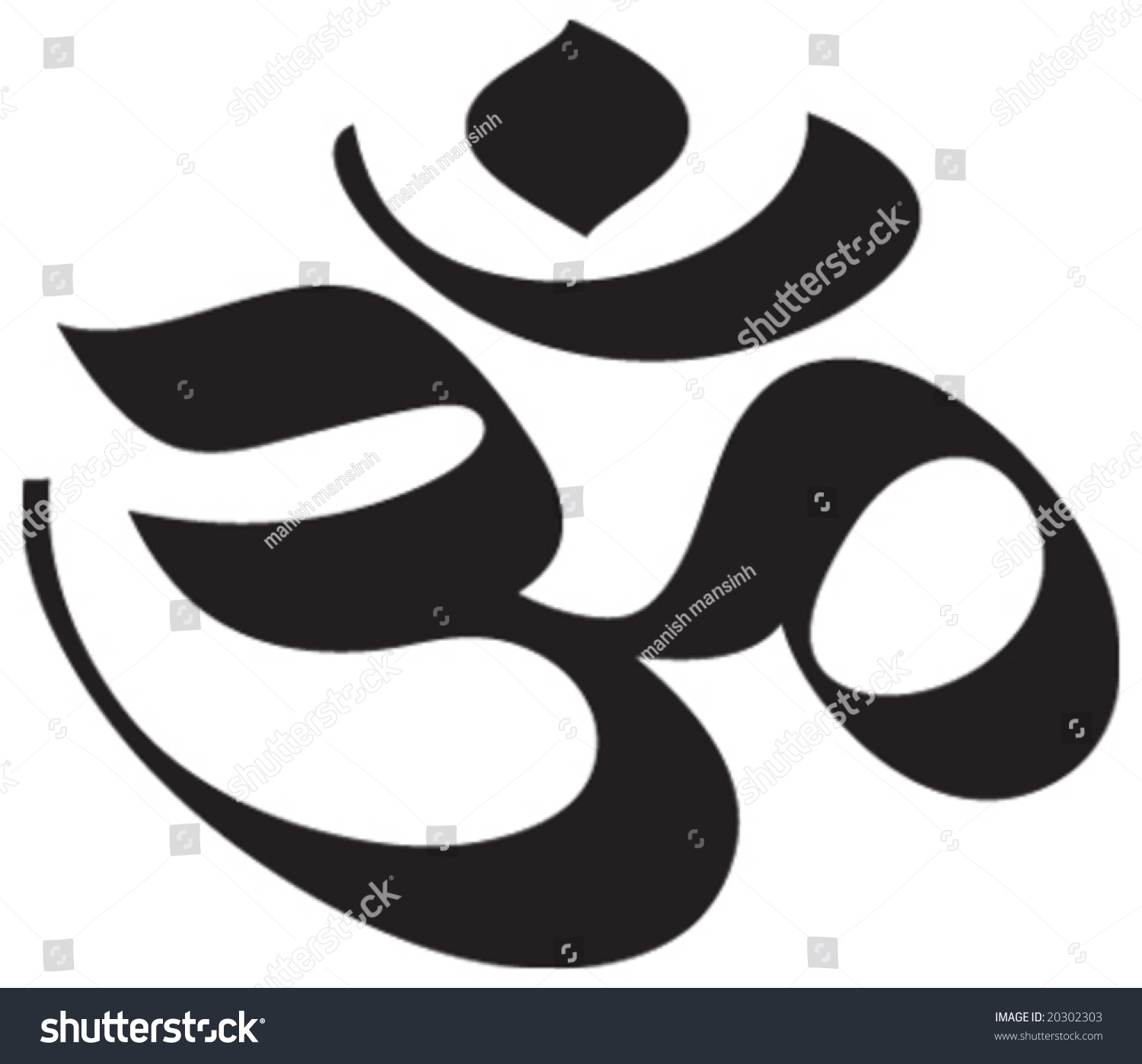 Om Aum Symbol Stock Vector 20302303 - Shutterstock