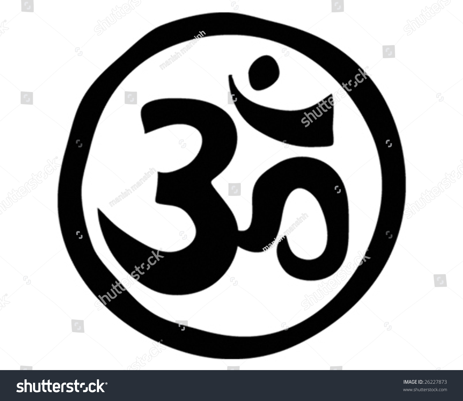 Om Aum Symbol Stock Vector Illustration 26227873 : Shutterstock