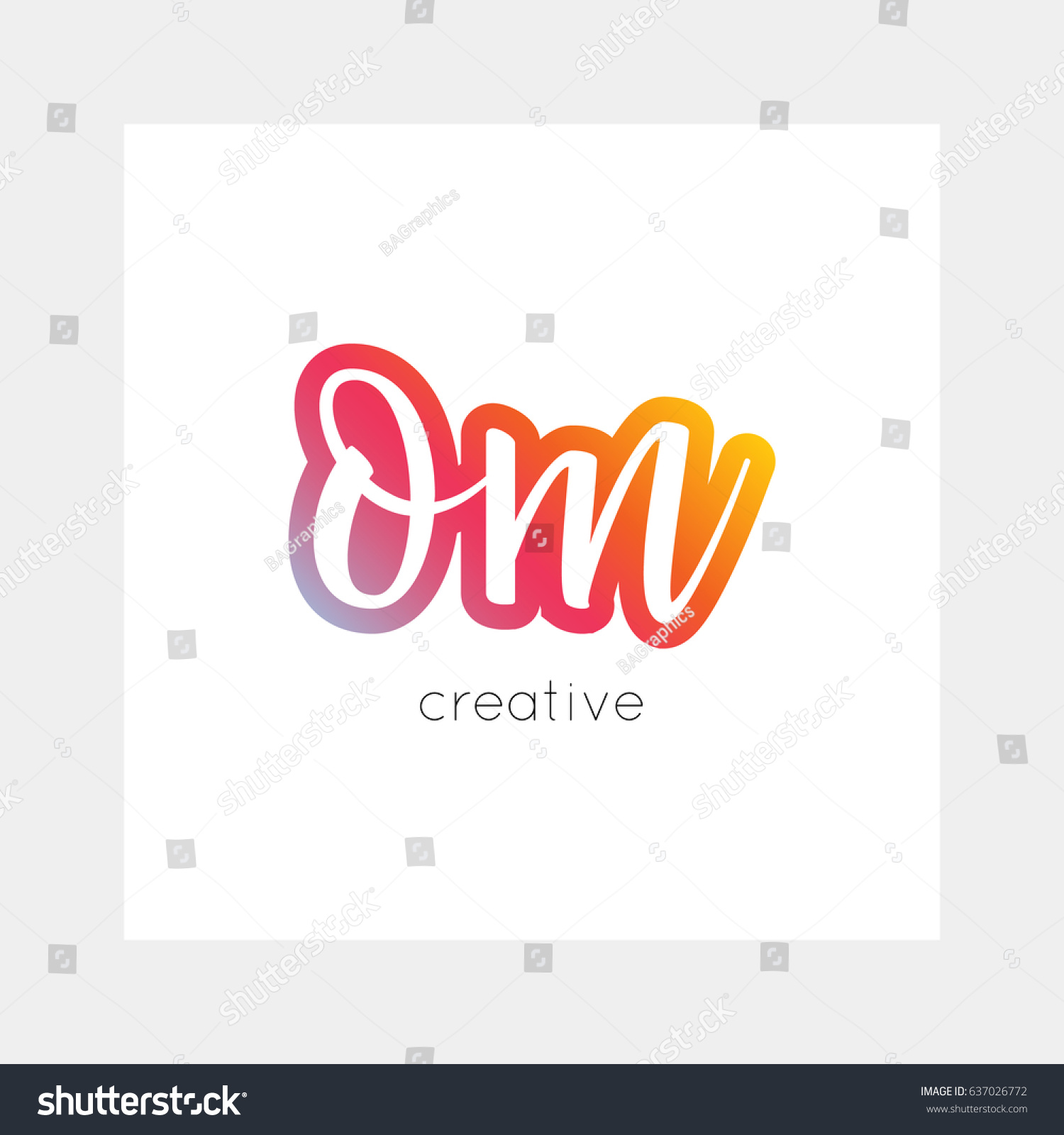 Om Logo Vector Useful Branding App Stock Vector Royalty Free 637026772