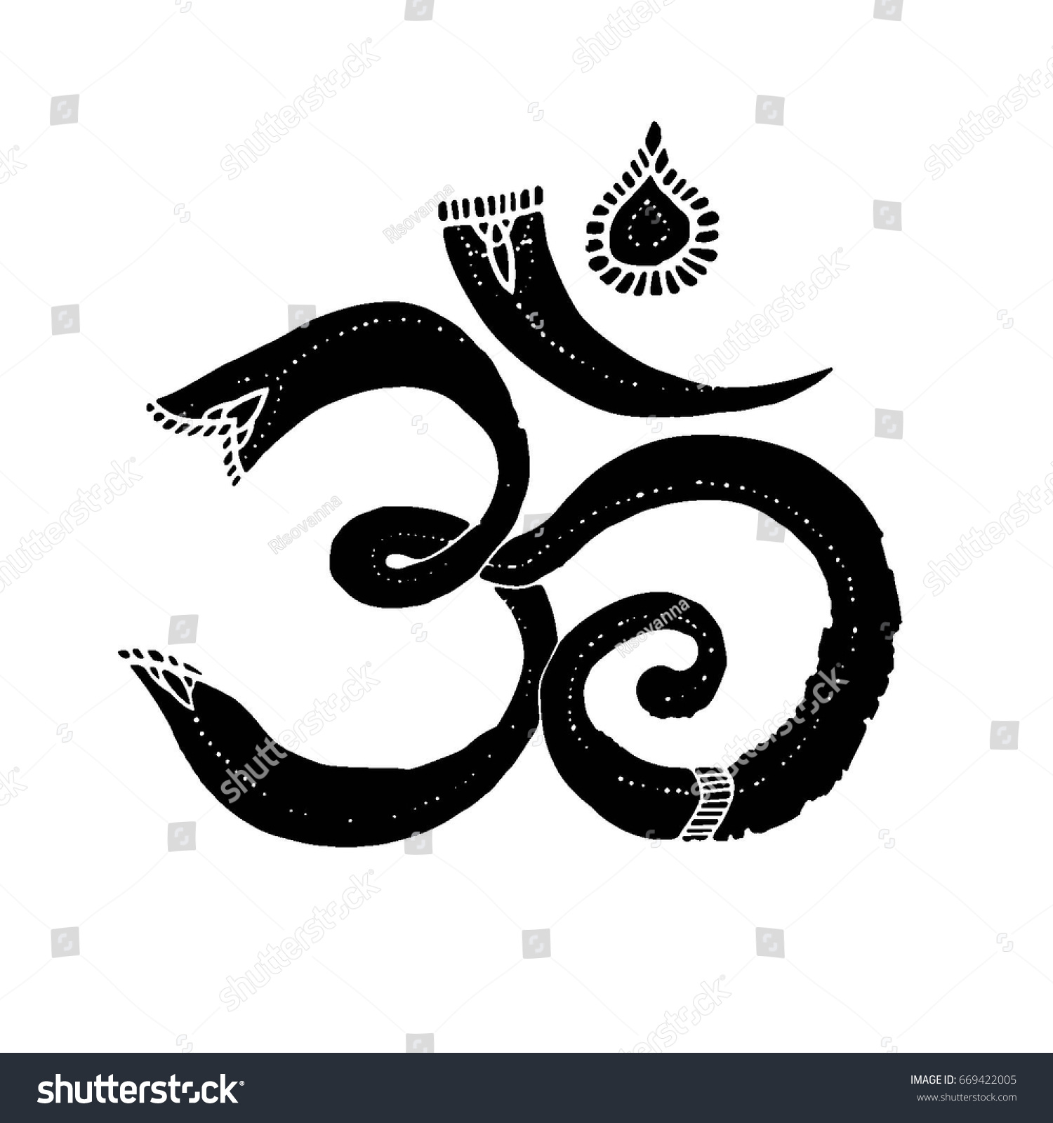 Om Symbol Sacred Symbol Buddhism Hinduism Stock Vector (Royalty Free ...