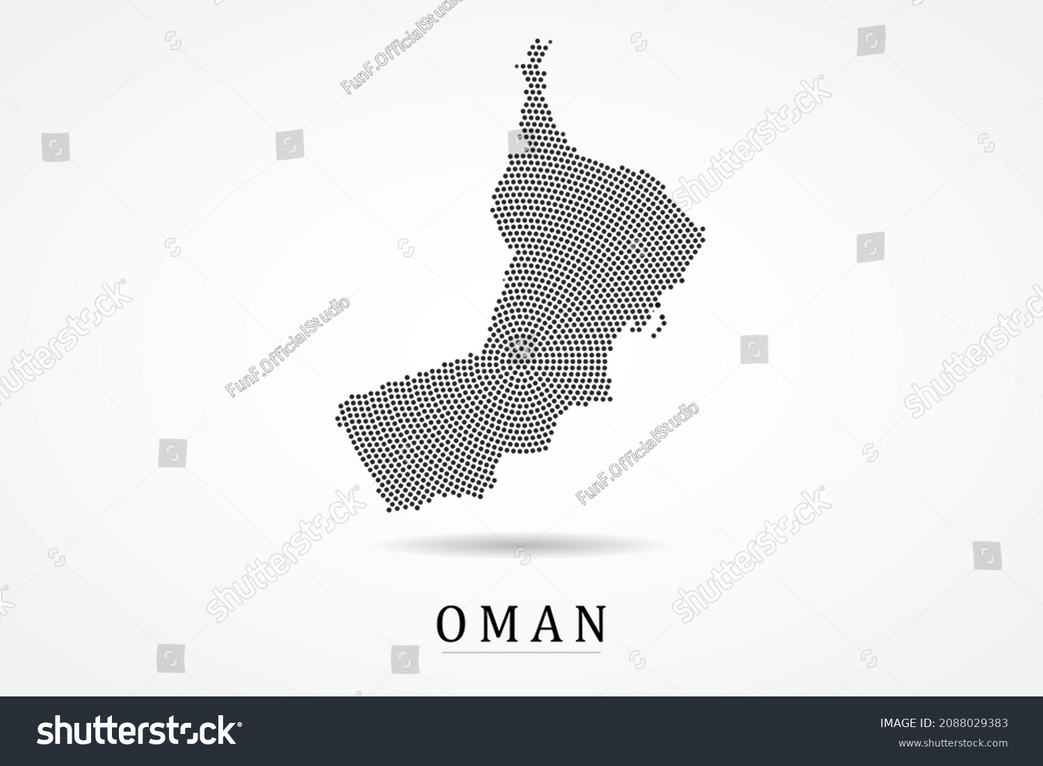 Oman Map World Map Vector Template Stock Vector (Royalty Free) 2088029383