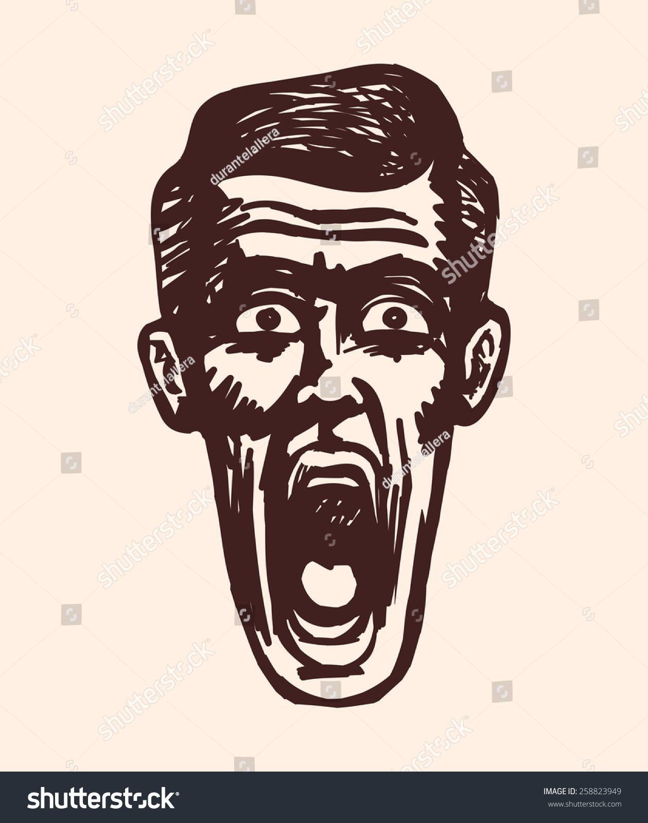 Omg Jaw Dropping Retro Vintage Man Stock Vector Royalty Free Shutterstock