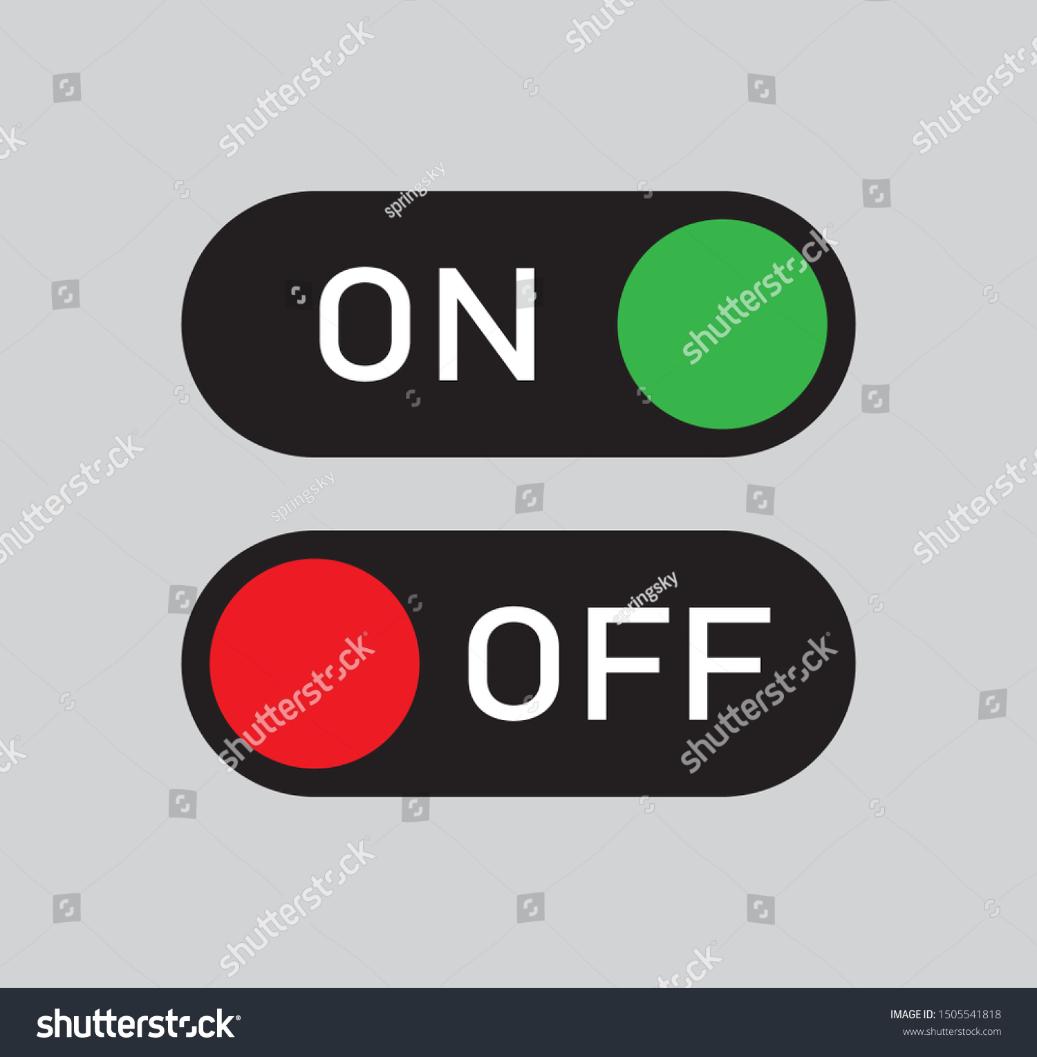 On Off Switch Button Design Vector: เวกเตอร์สต็อก (ปลอดค่าลิขสิทธิ์ ...