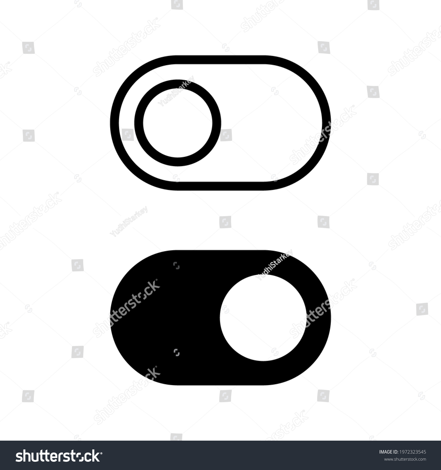 On Off Switch Toggle Vector Illustration Stock Vector (Royalty Free ...