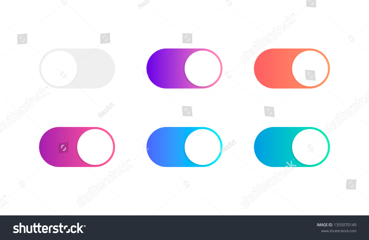 On Off Toggle Switch Buttons Modern Stock Vector (Royalty Free ...