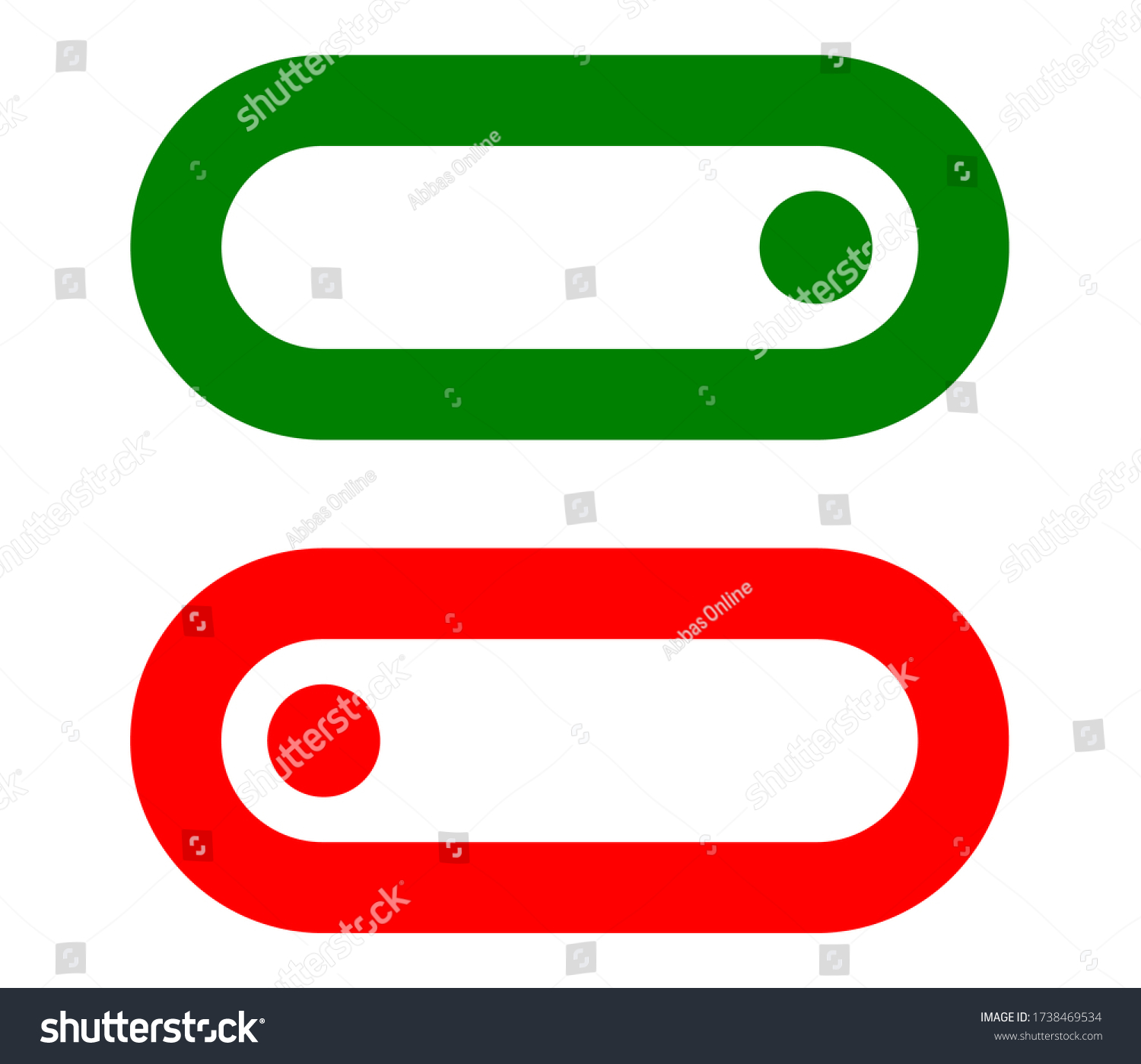 On Off Button Icon Vector Web Stock Vector (Royalty Free) 1738469534 ...