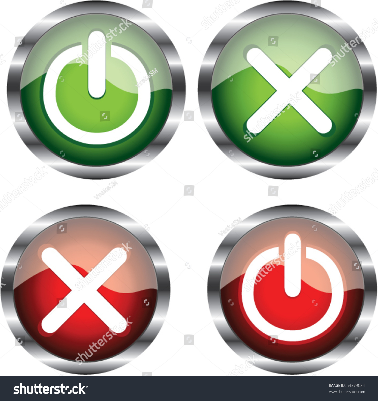 On Off Buttons Stock Vector (Royalty Free) 53379034 | Shutterstock