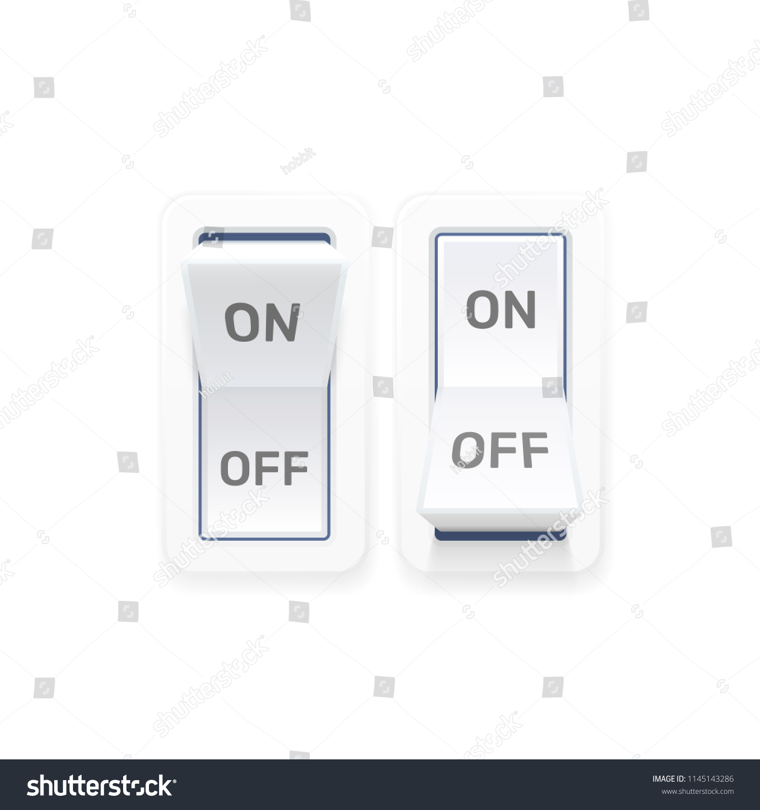 On Off Switch Button Ui Isolated Stock Vector (Royalty Free) 1145143286