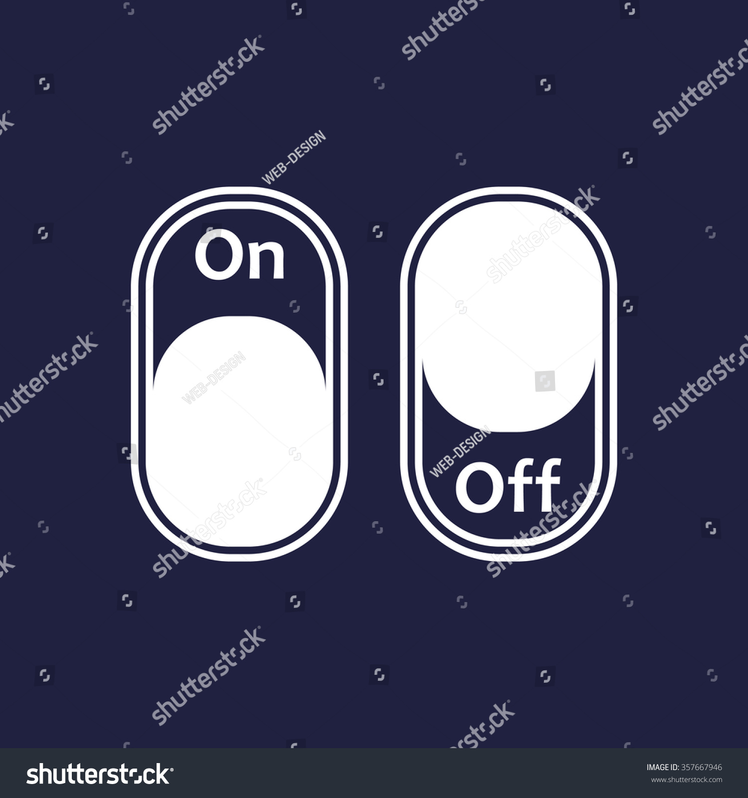 Onoff Switch Icon Stock Vector (Royalty Free) 357667946
