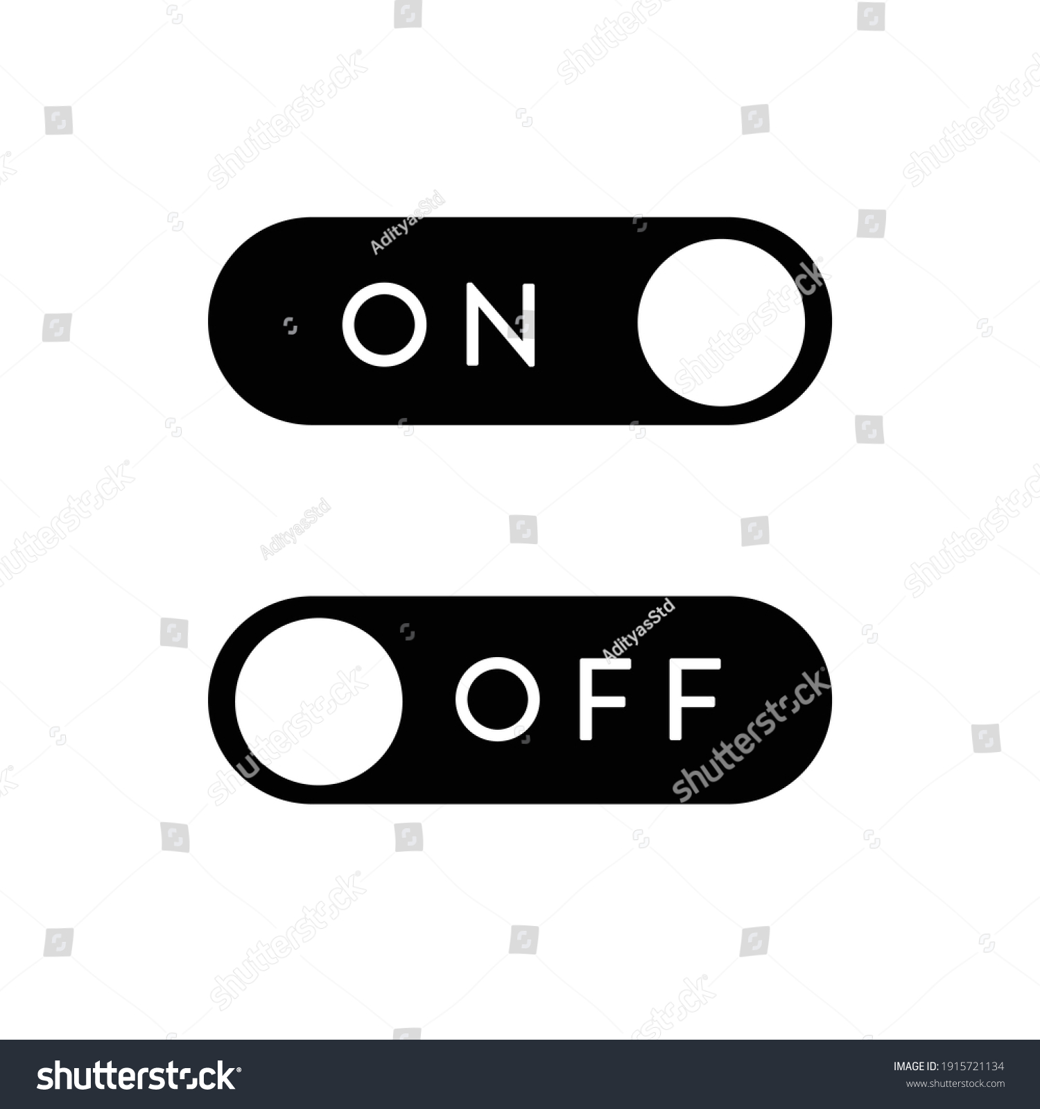 On Off Vector Icon Switch Button Stock Vector (Royalty Free) 1915721134