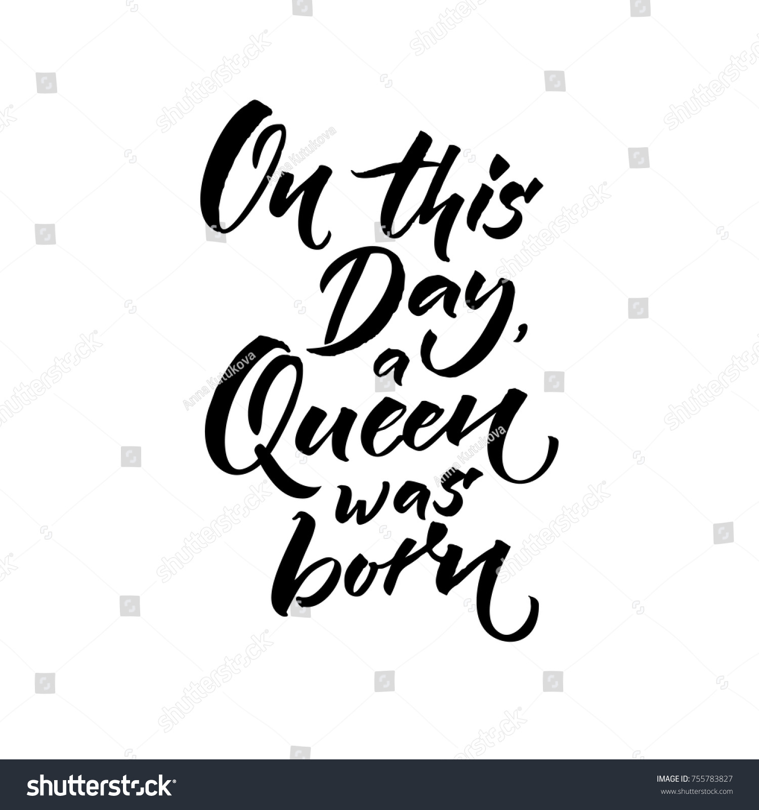 On This Day Queen Born Happy Stock Vector Royalty Free